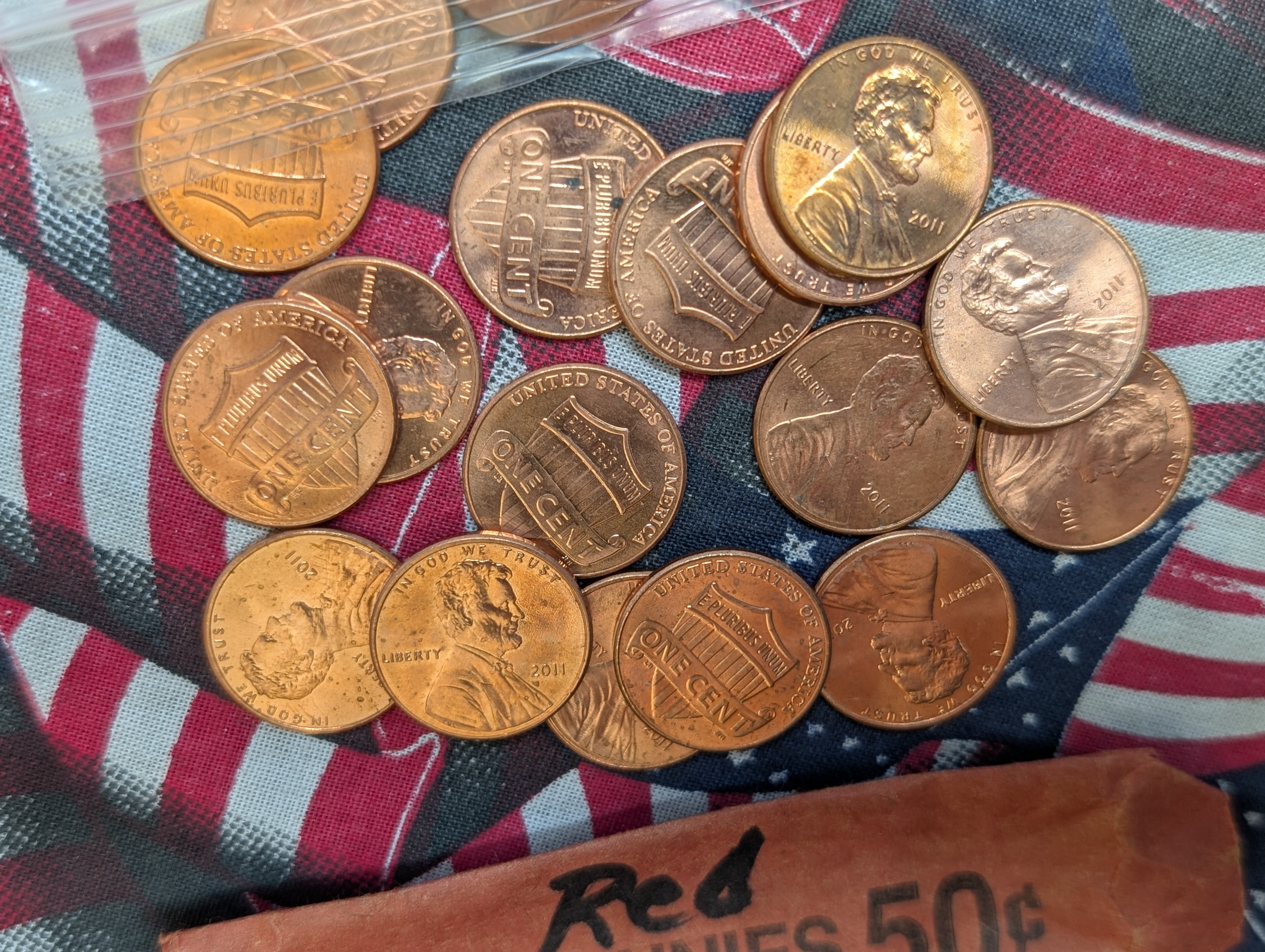 (300) 2010 To 2015 Lincoln Shield Cents, Red Unc. - (50) Each Date