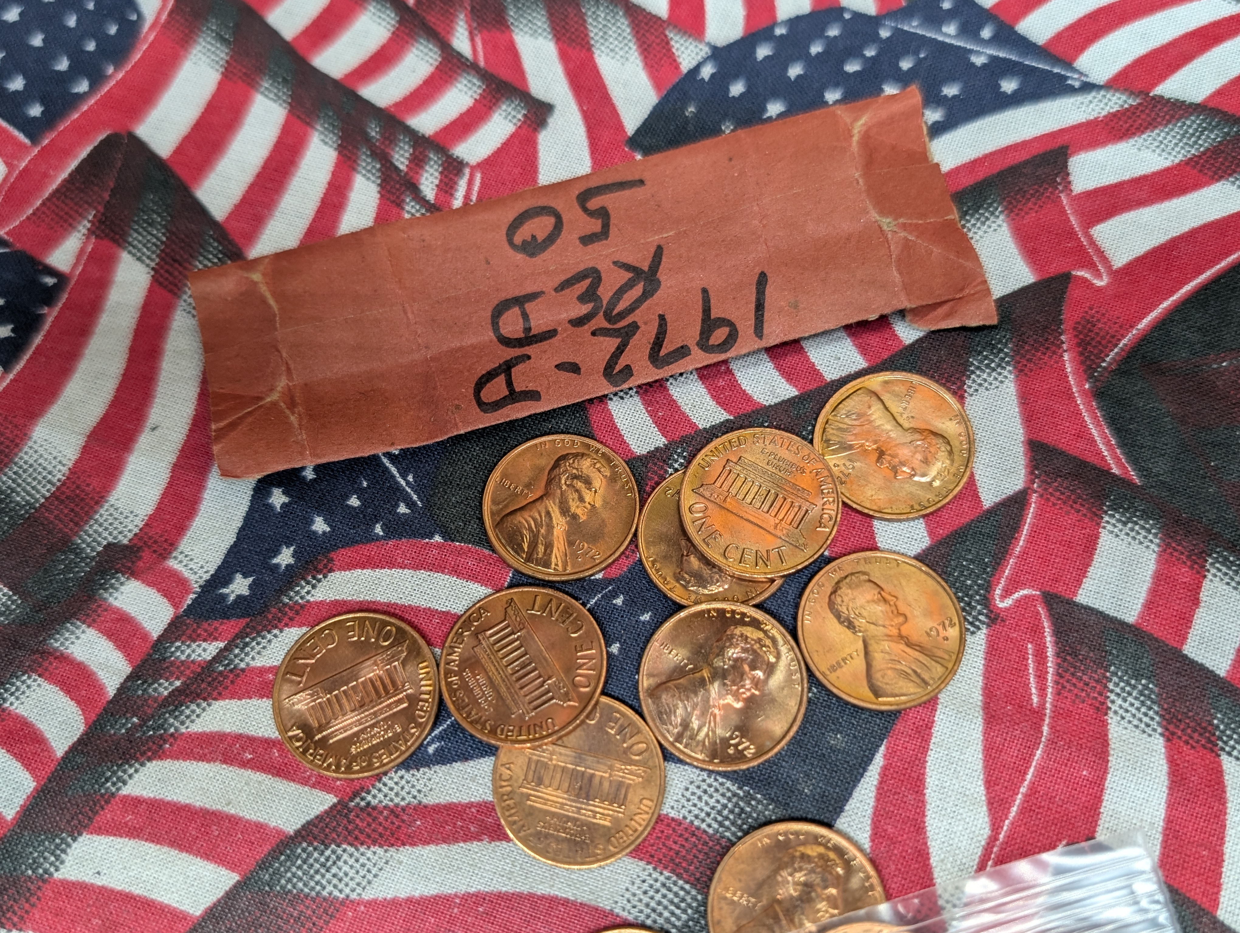 (250) 1960-D, 1962-D, 1972-D, 1974-D, & 1977-P Lincoln Memorial Cents - All Copper Red UNC - (50) Of Each Date