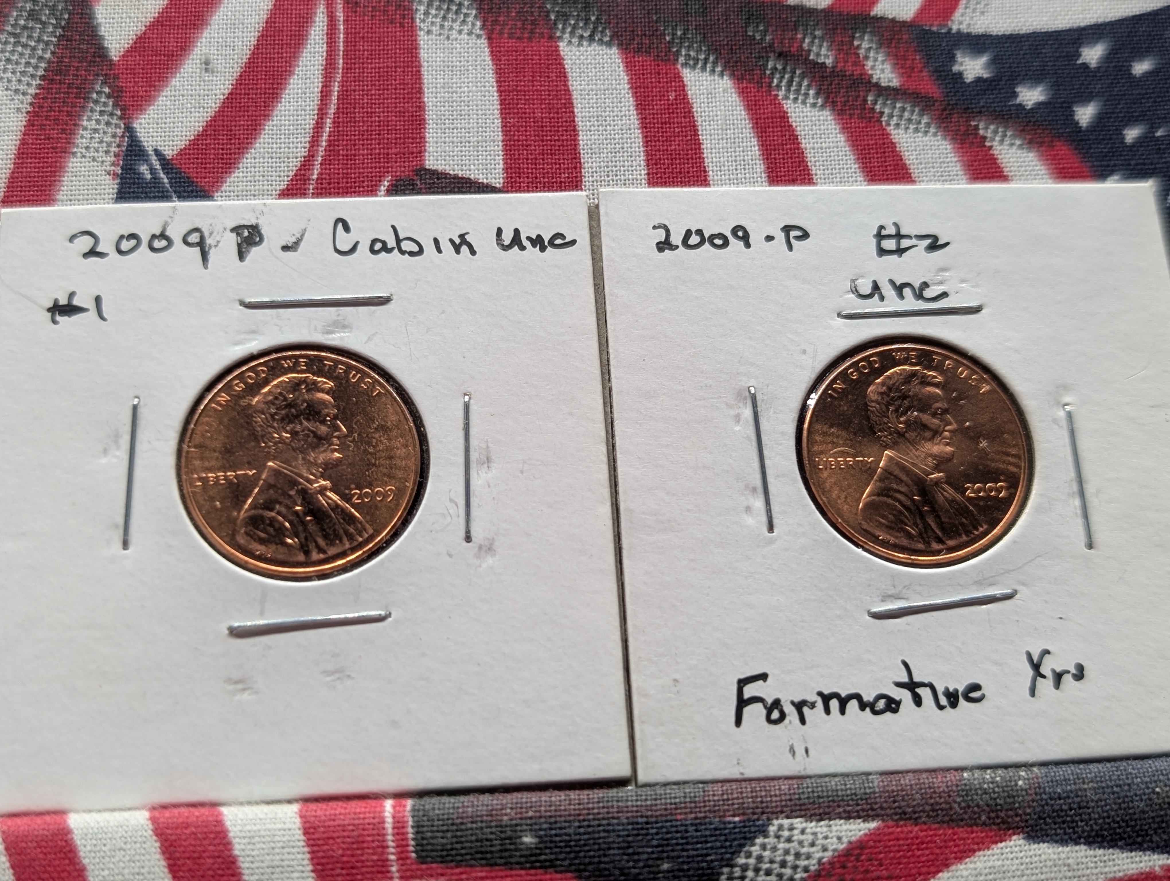 (4) 2009-P & (5) 2009-D Lincoln Cents