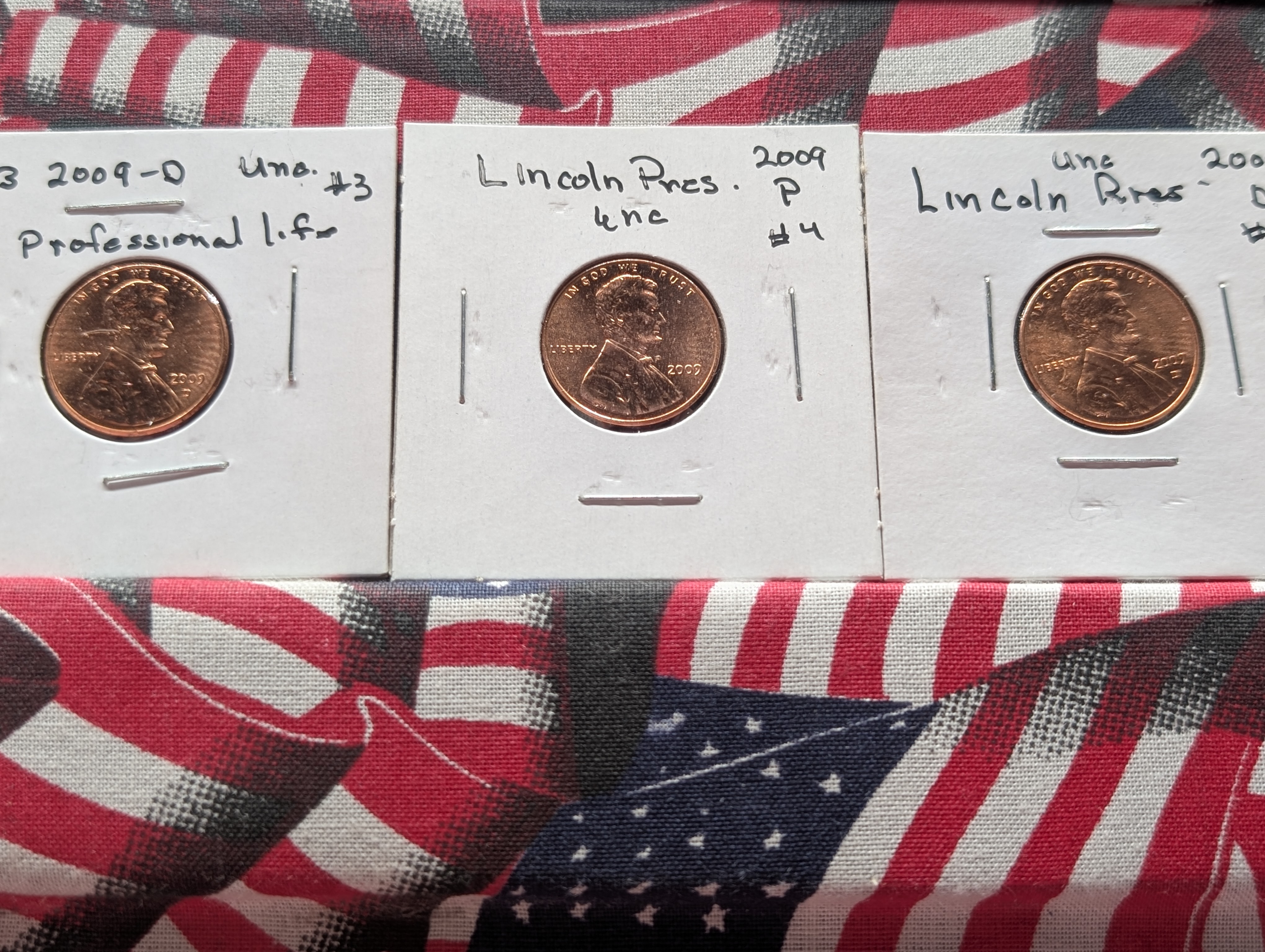 (4) 2009-P & (5) 2009-D Lincoln Cents