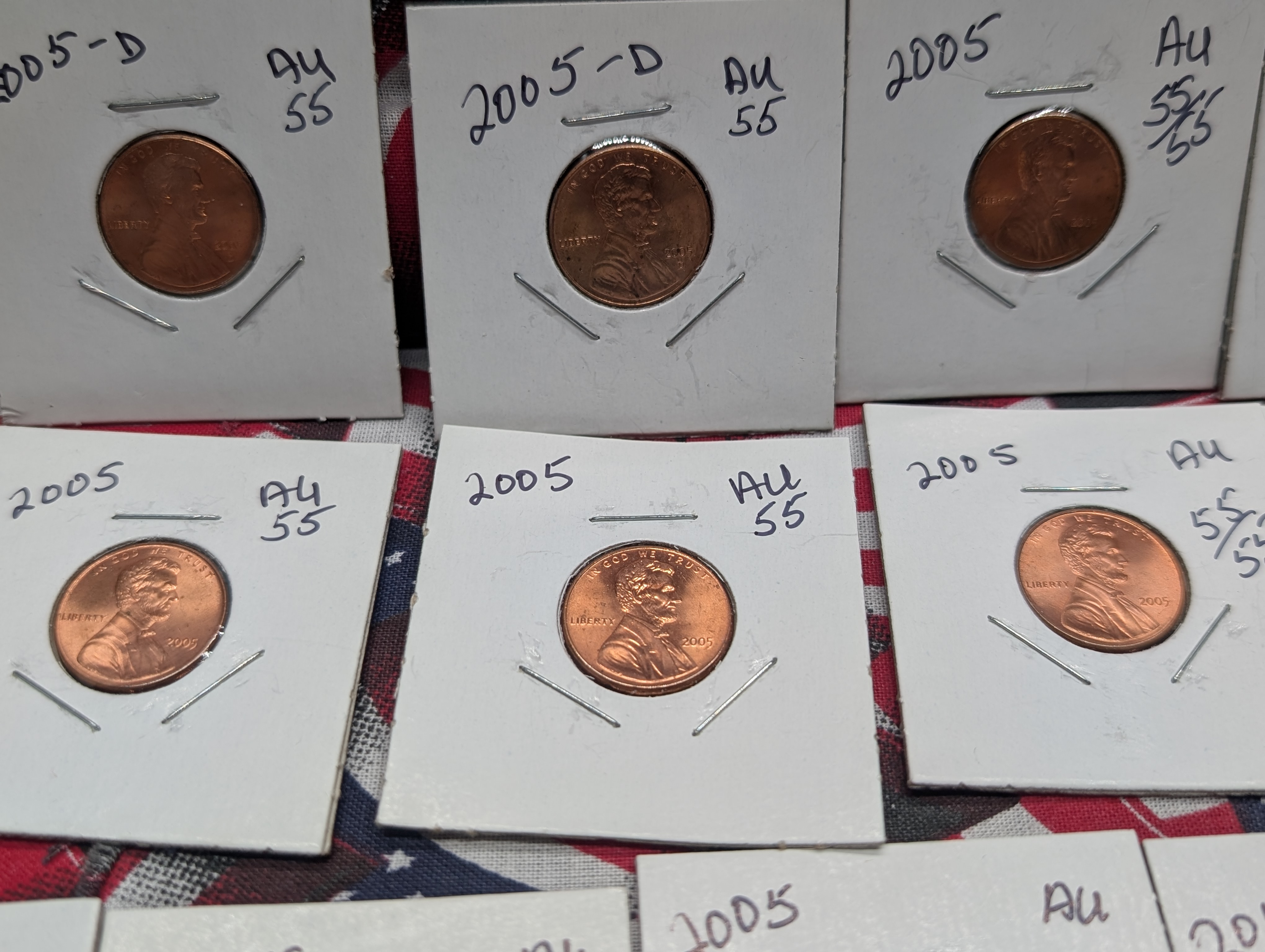 (26) 2005-P, (2) 2005-D, & (1) 2008-D Lincoln Memorial Cents