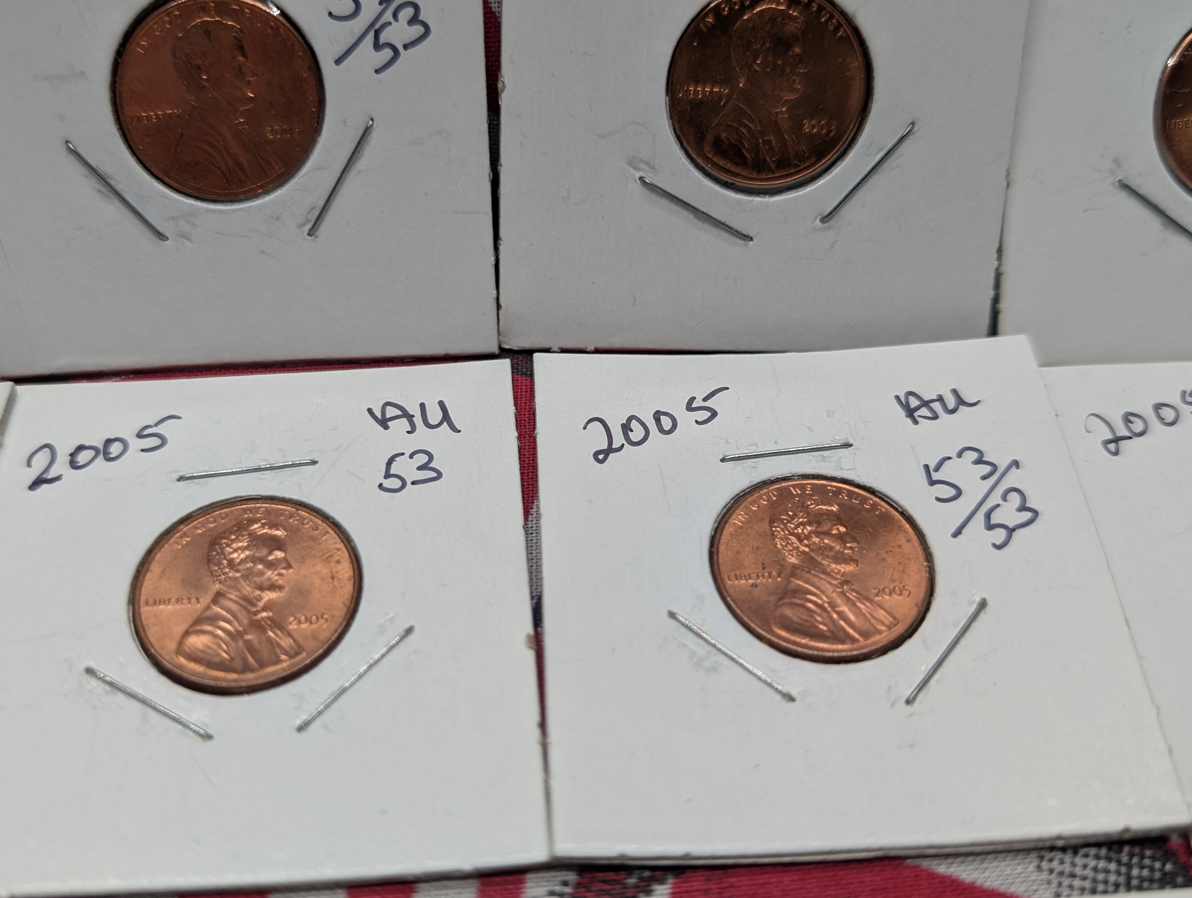 (26) 2005-P, (2) 2005-D, & (1) 2008-D Lincoln Memorial Cents