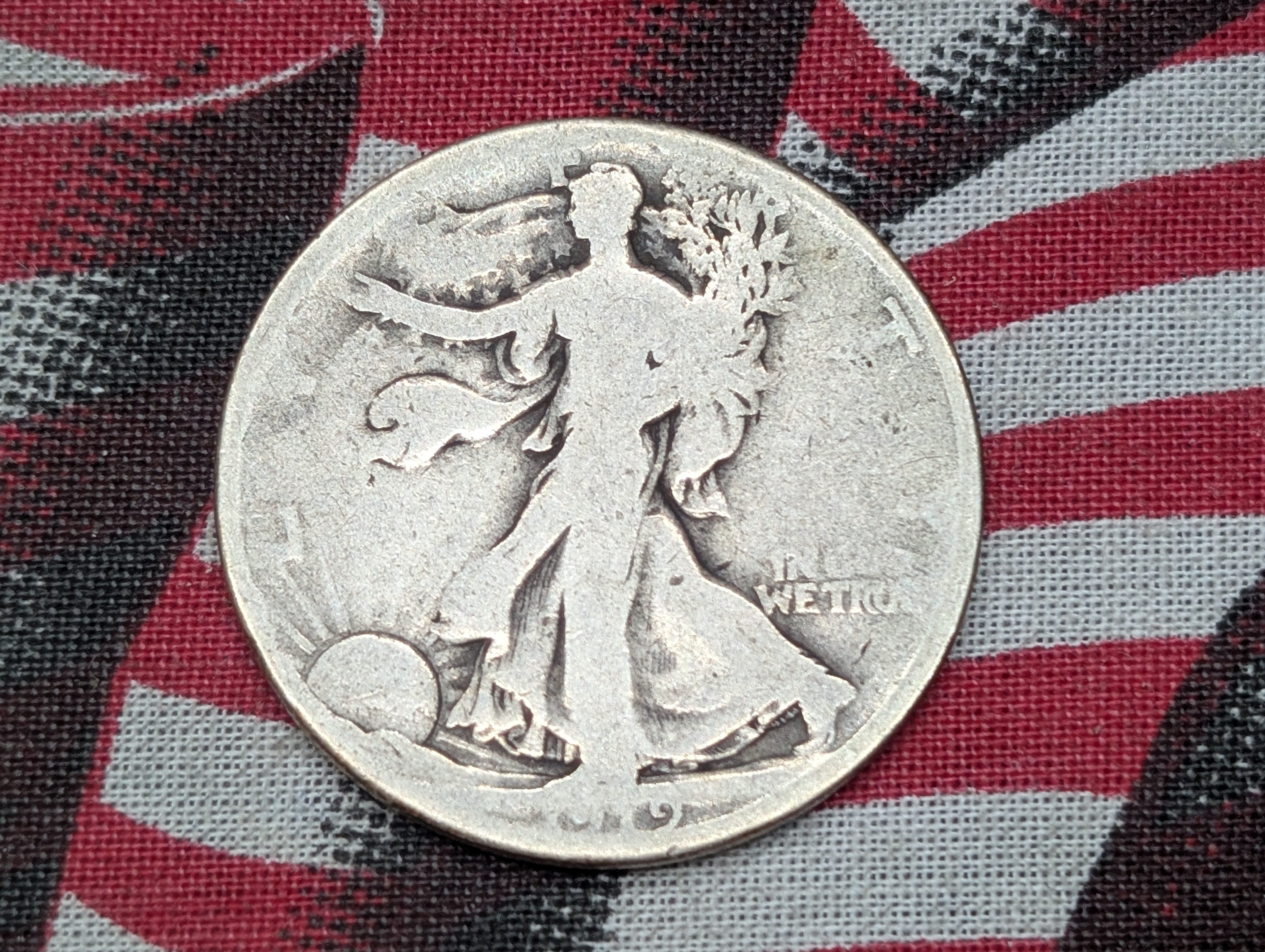 1919-P Walking Liberty Half Dollar, 90% Silver