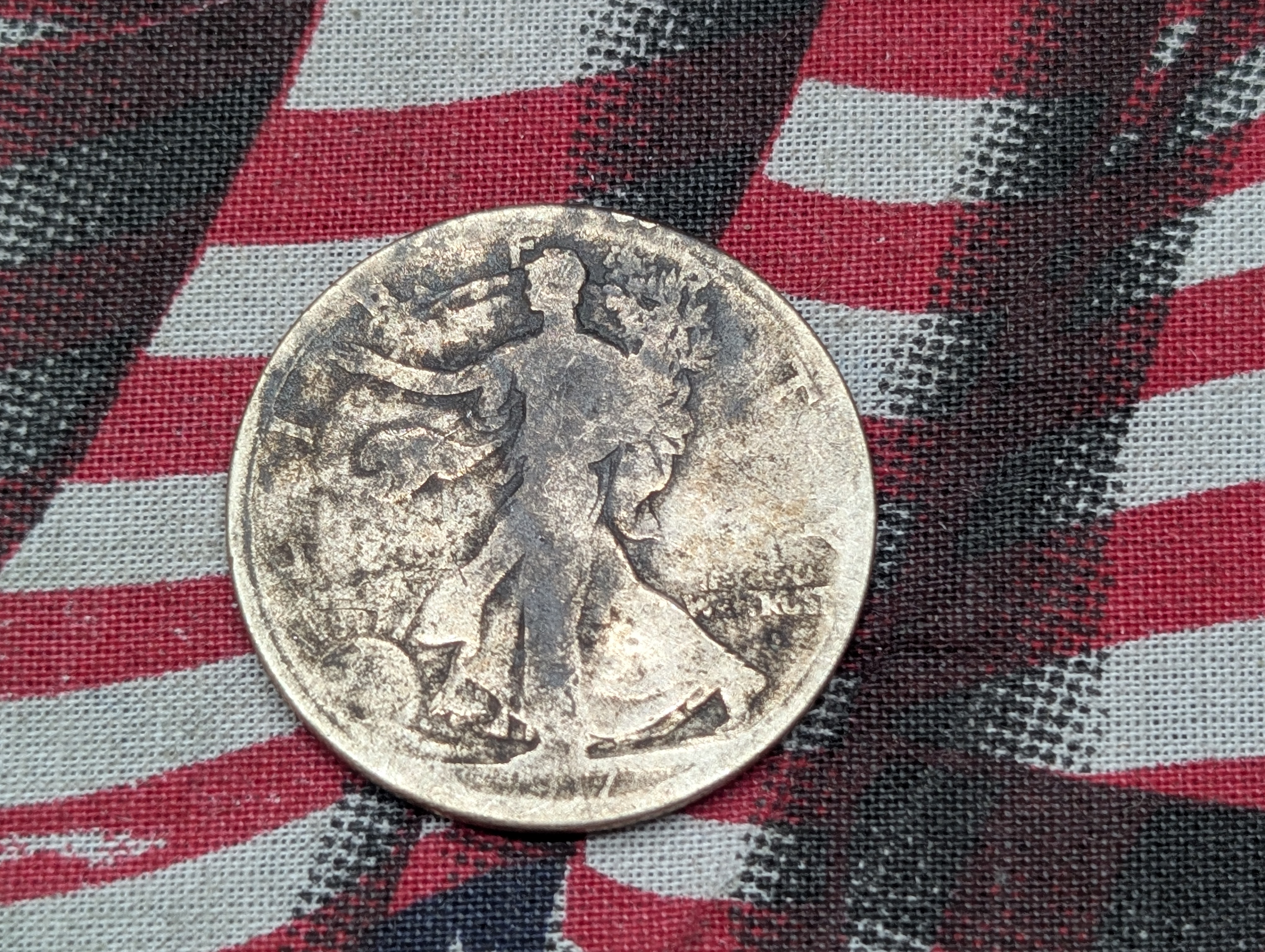 1917-P Walking Liberty Half Dollar, 90% Silver