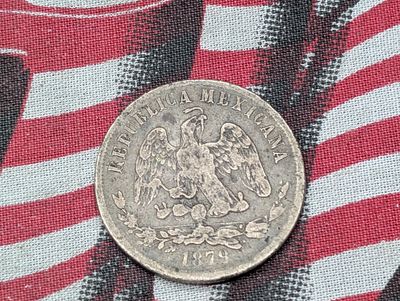 1879 Mexico 50 Centavos Coin, 90% Silver, 13.53g. Condition PLEASE NOTE Some coins may have a 