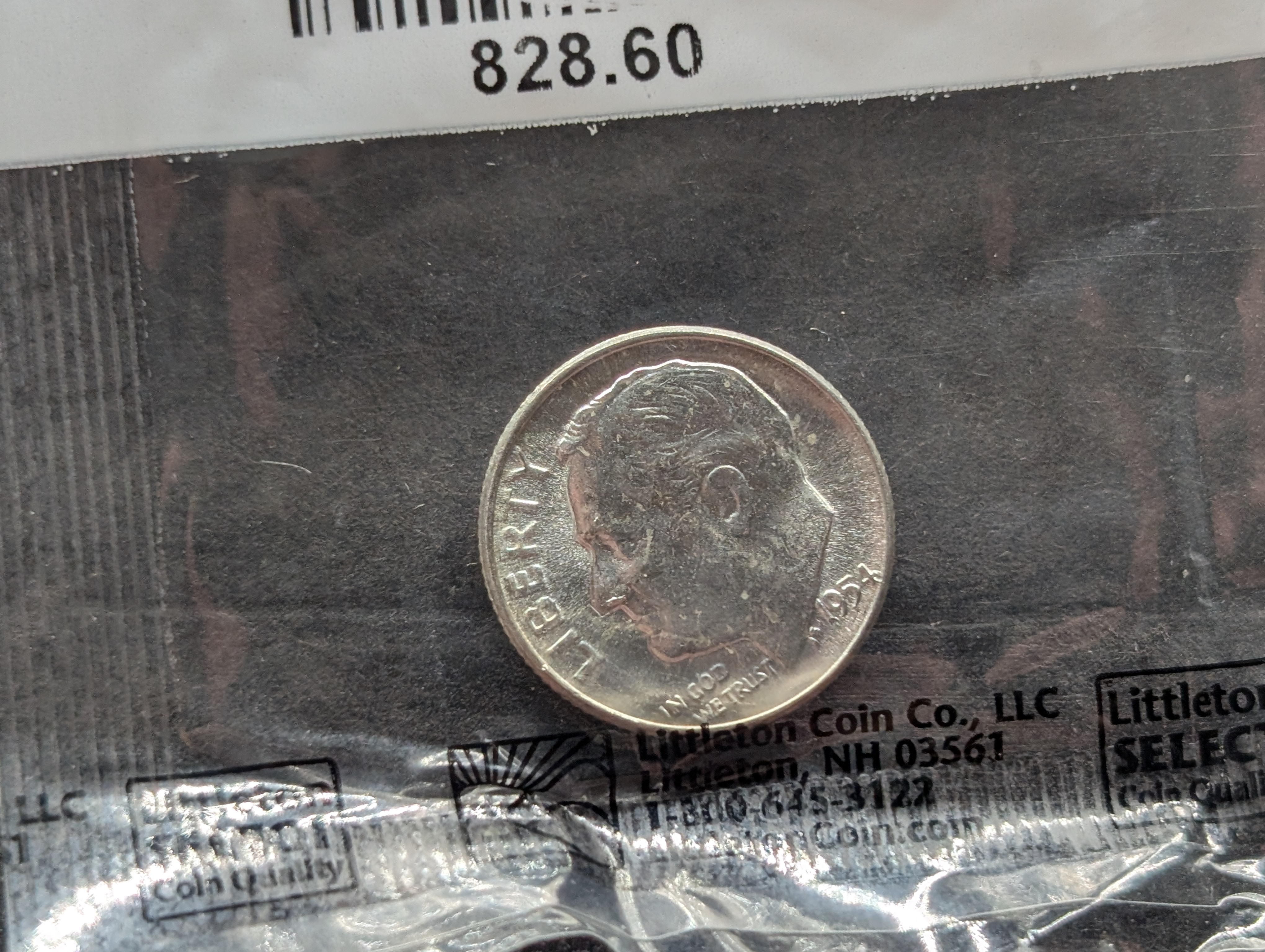 1954-P Roosevelt 90% Silver Dime - Uncirculated-60
