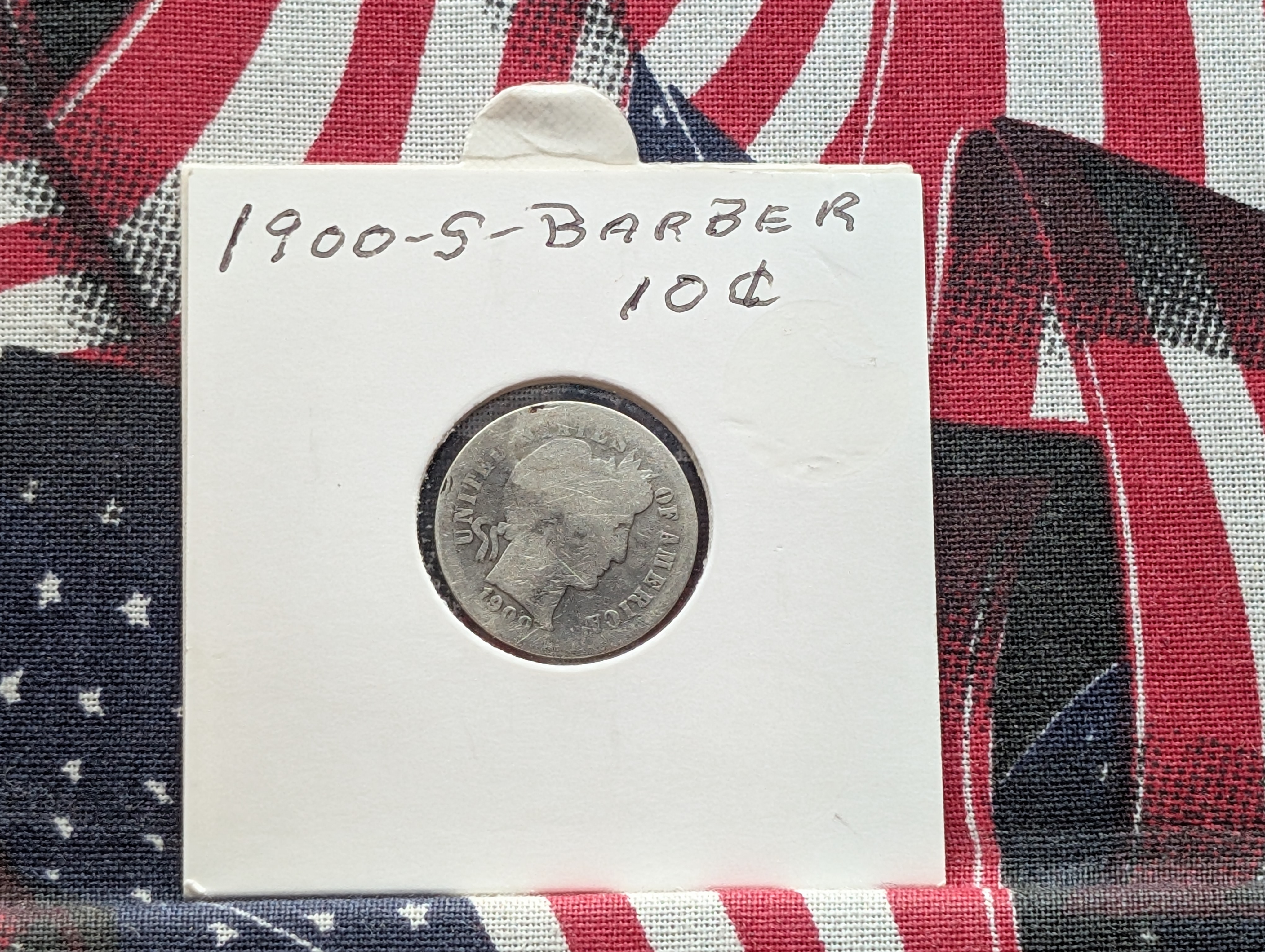 1900-S Barber Dime, 90% Silver