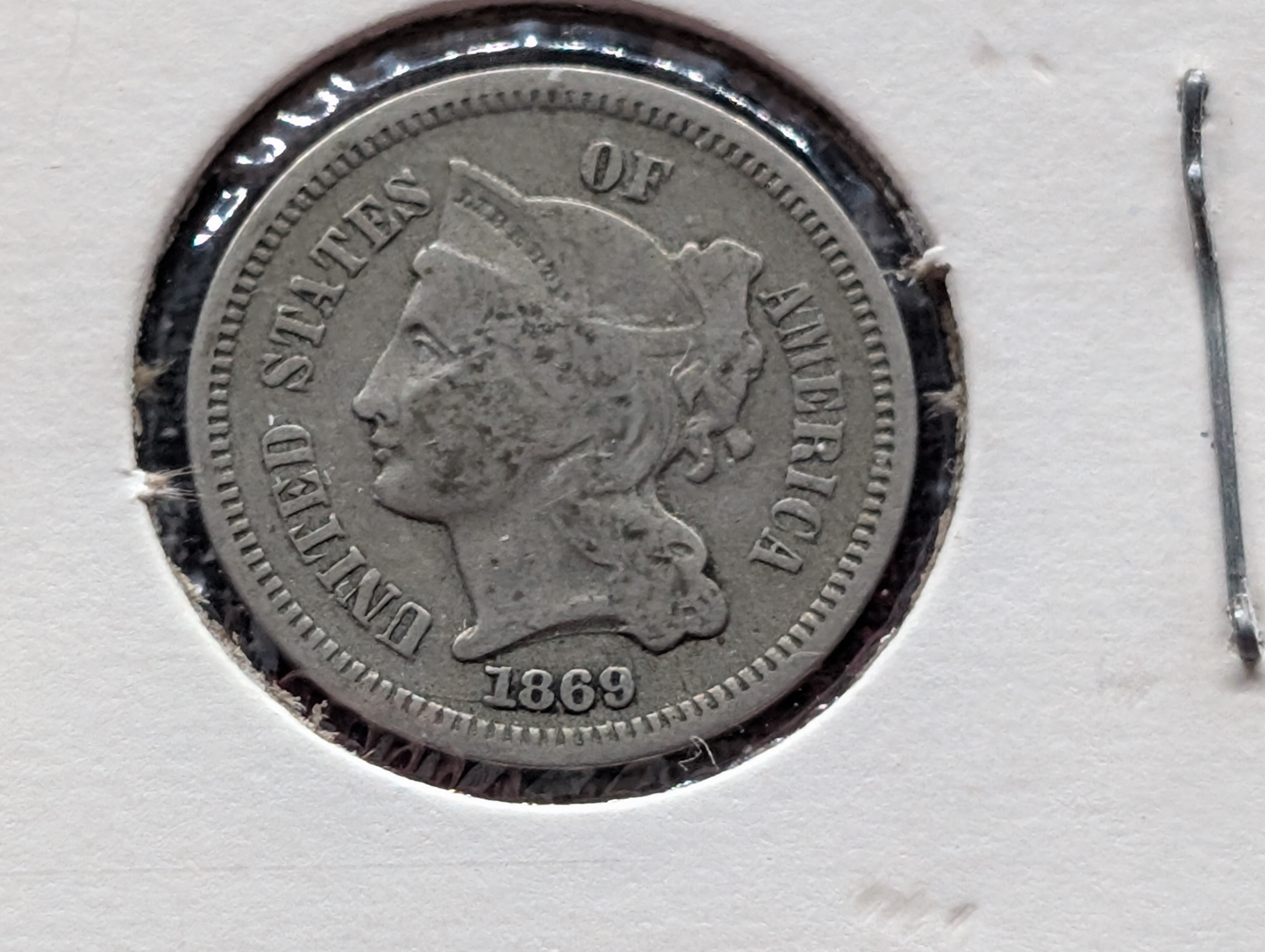 1869 Three Cent Nickel