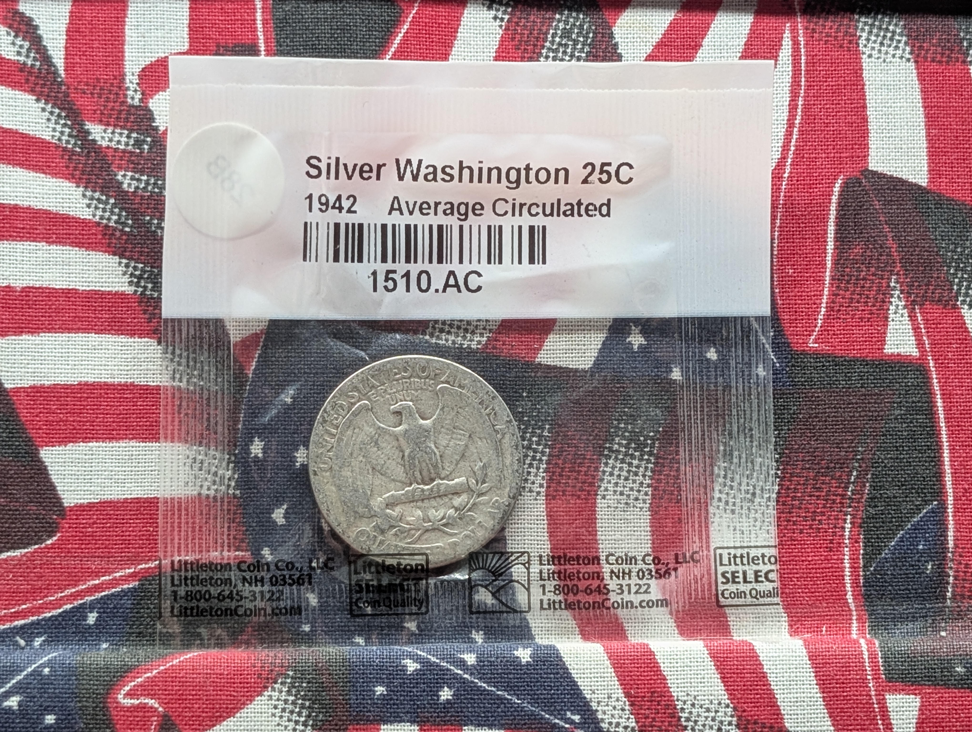 1942-P Washington 90% Silver Quarter - Average Circulated