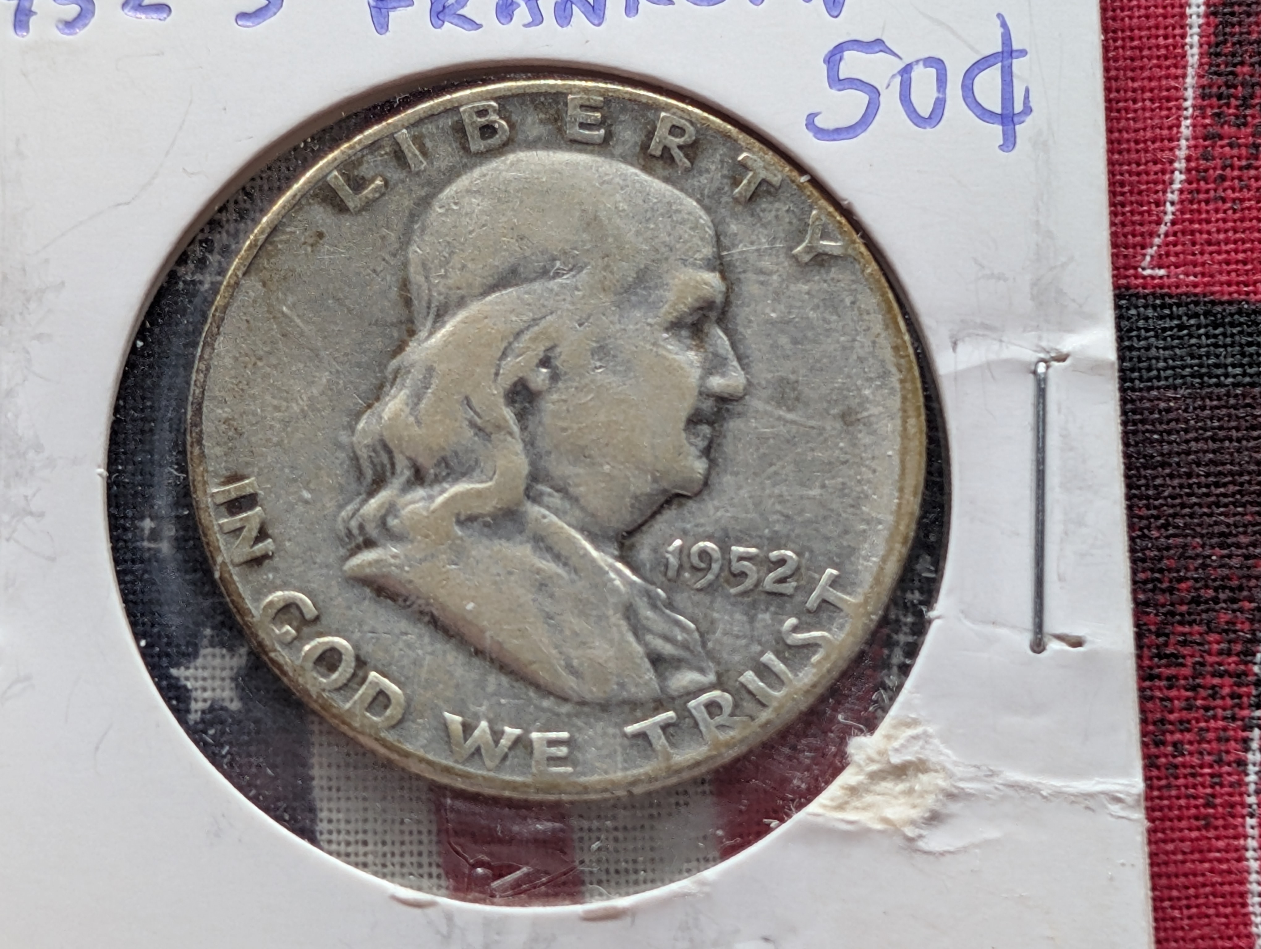 1952-S Franklin Half Dollar, 90% Silver