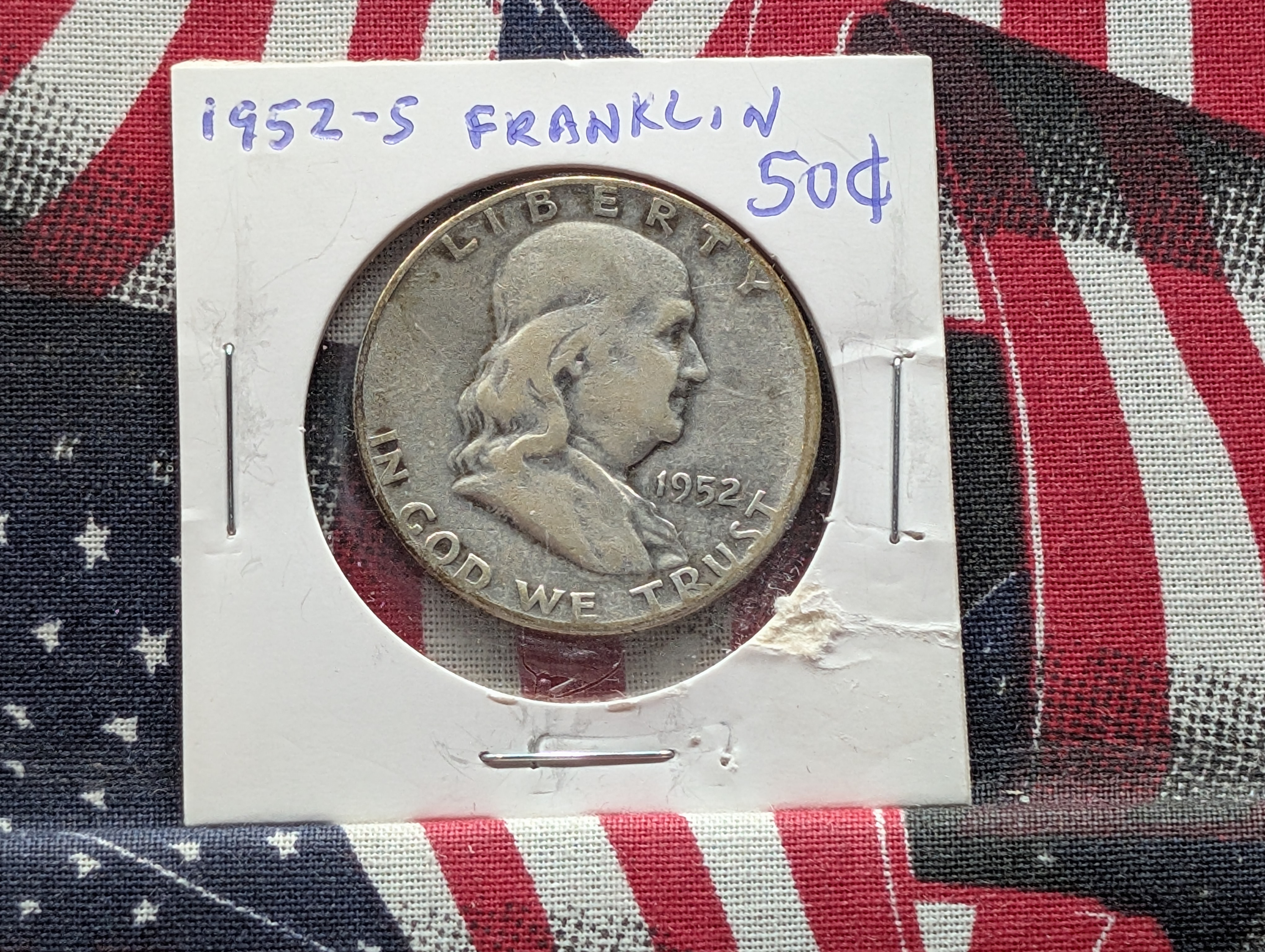 1952-S Franklin Half Dollar, 90% Silver