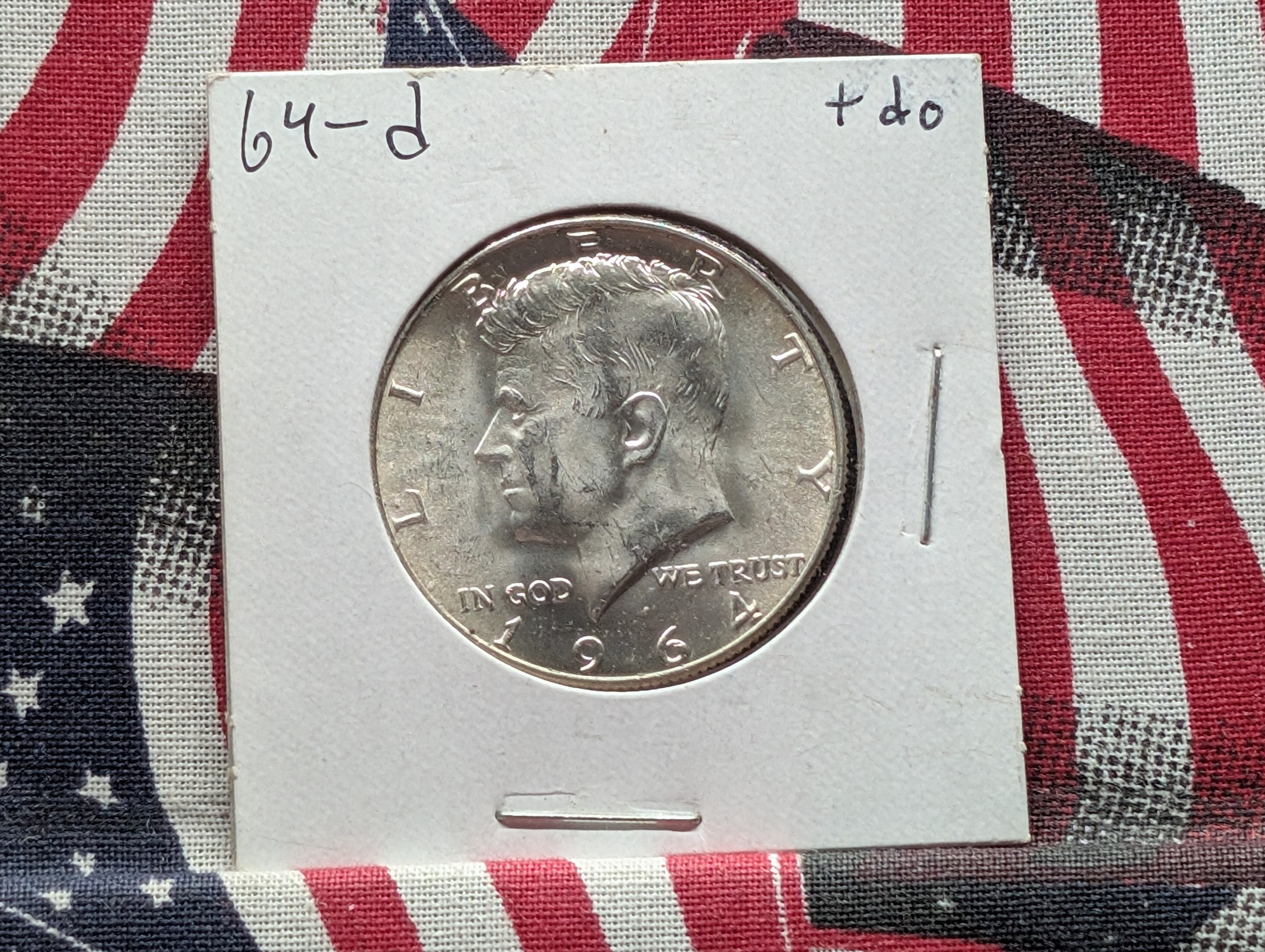 1964-D Kennedy Half Dollar, 90% Silver