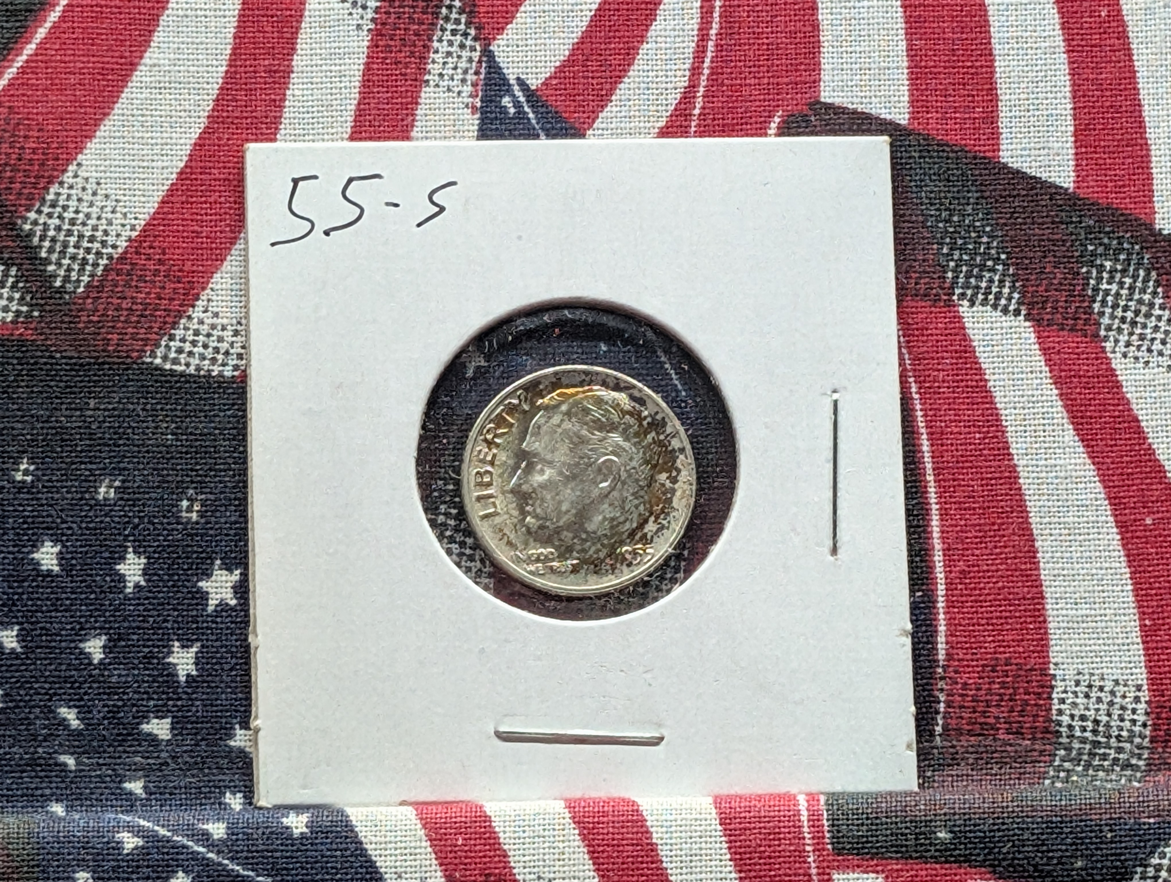 1955-S Roosevelt Dime, 90% Silver