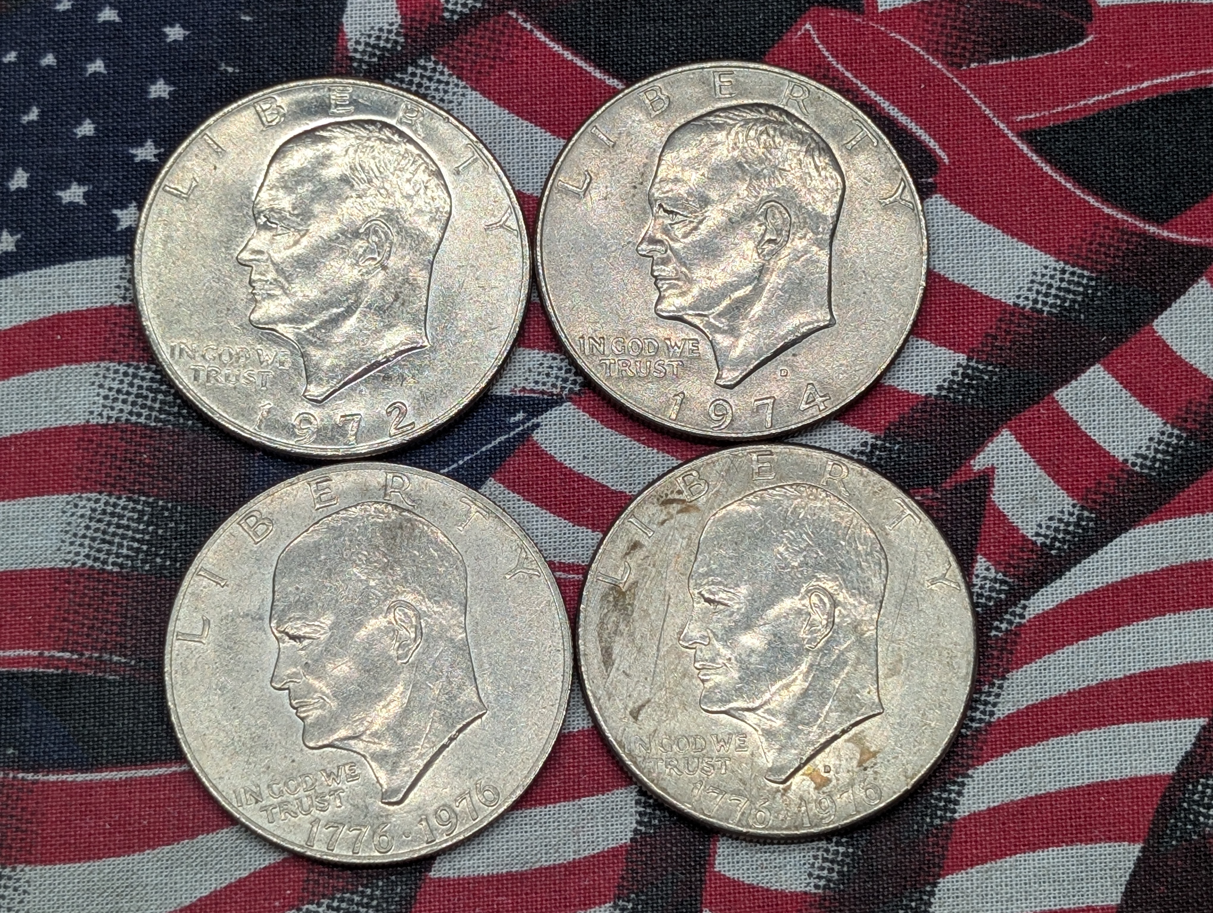 1972-D, 1974-D, & 1976 P&D Eisenhower Dollars