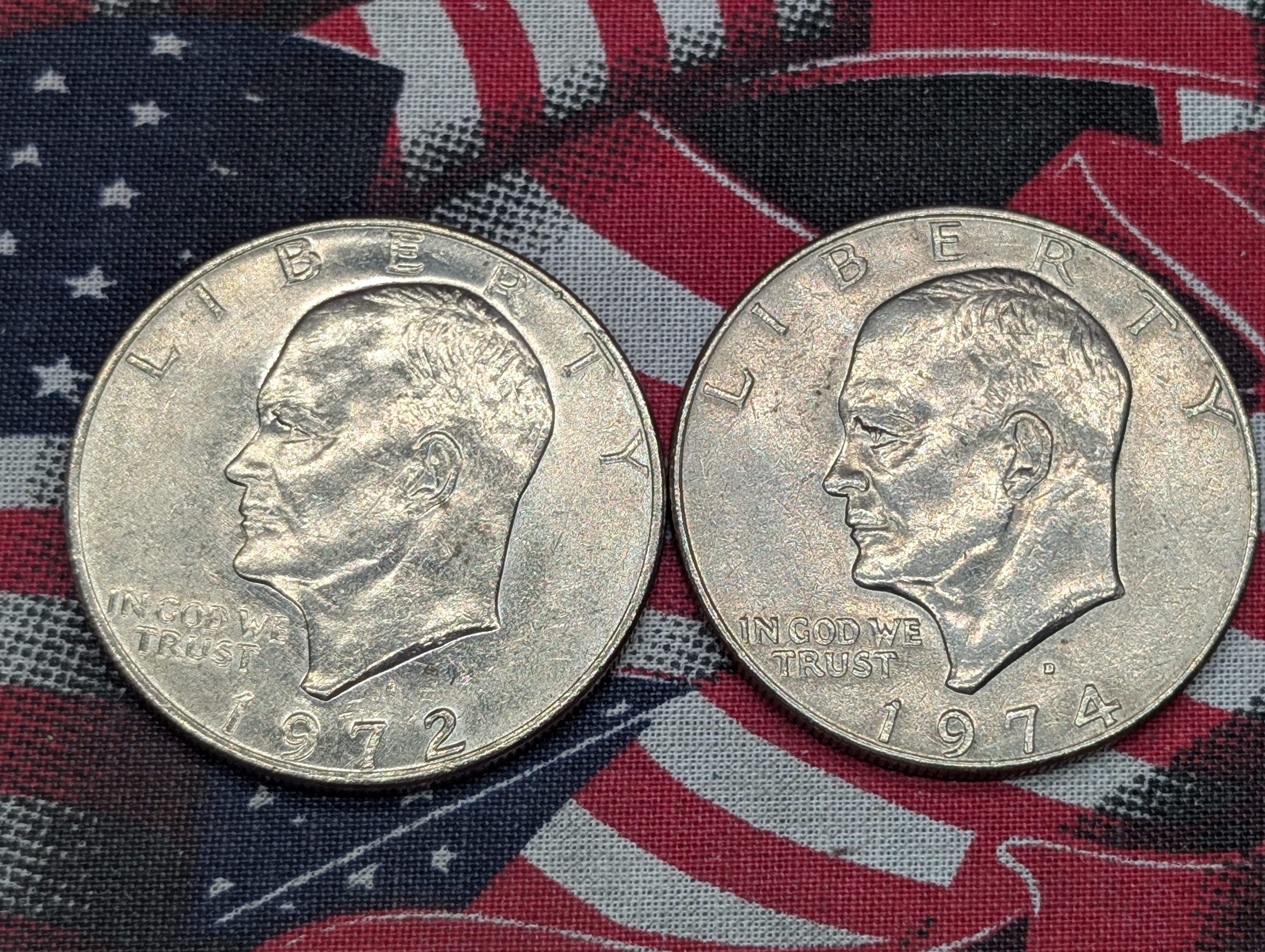 1972-D, 1974-D, & 1976 P&D Eisenhower Dollars