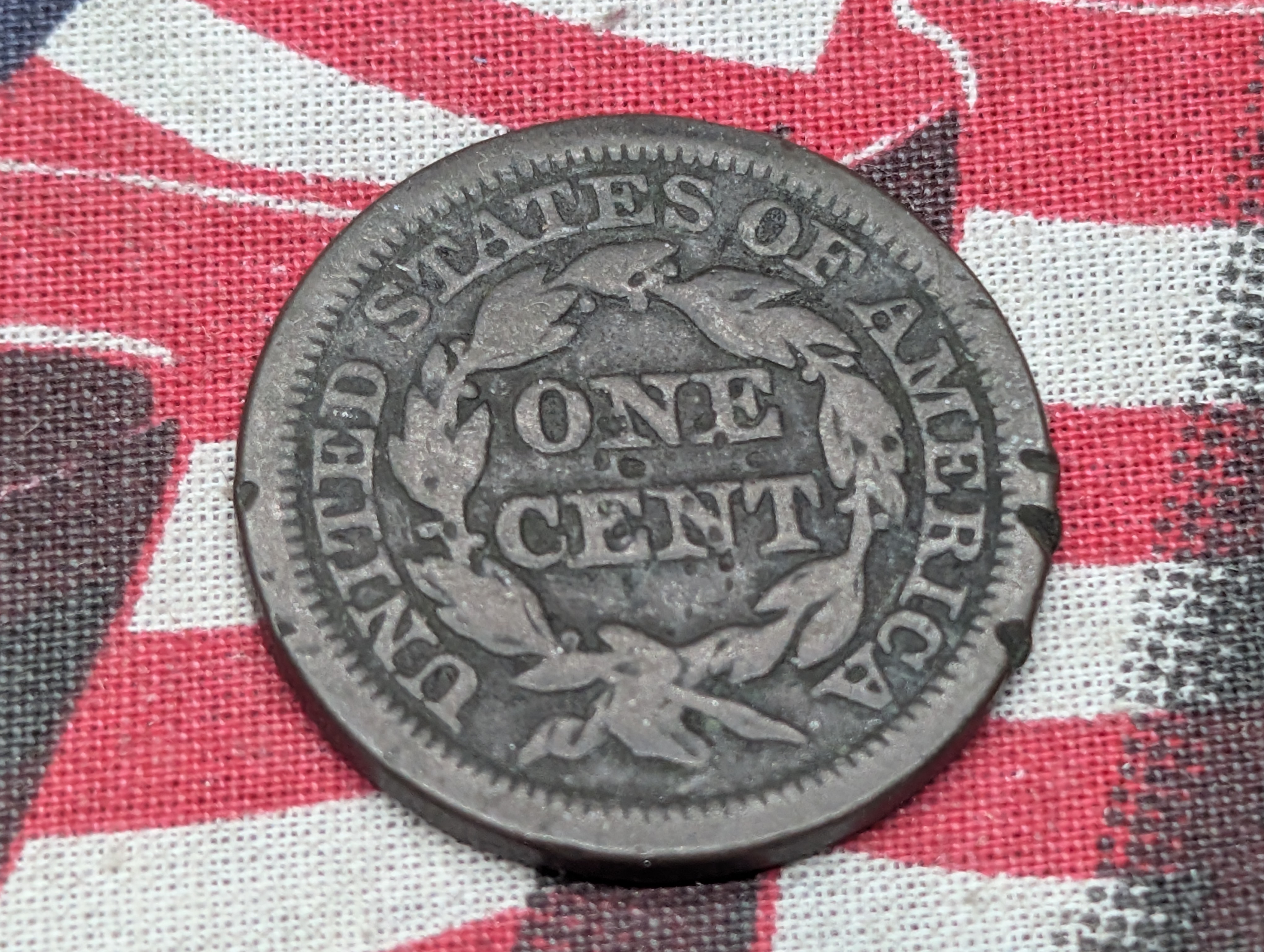 1845 Braided Hair Large Cent