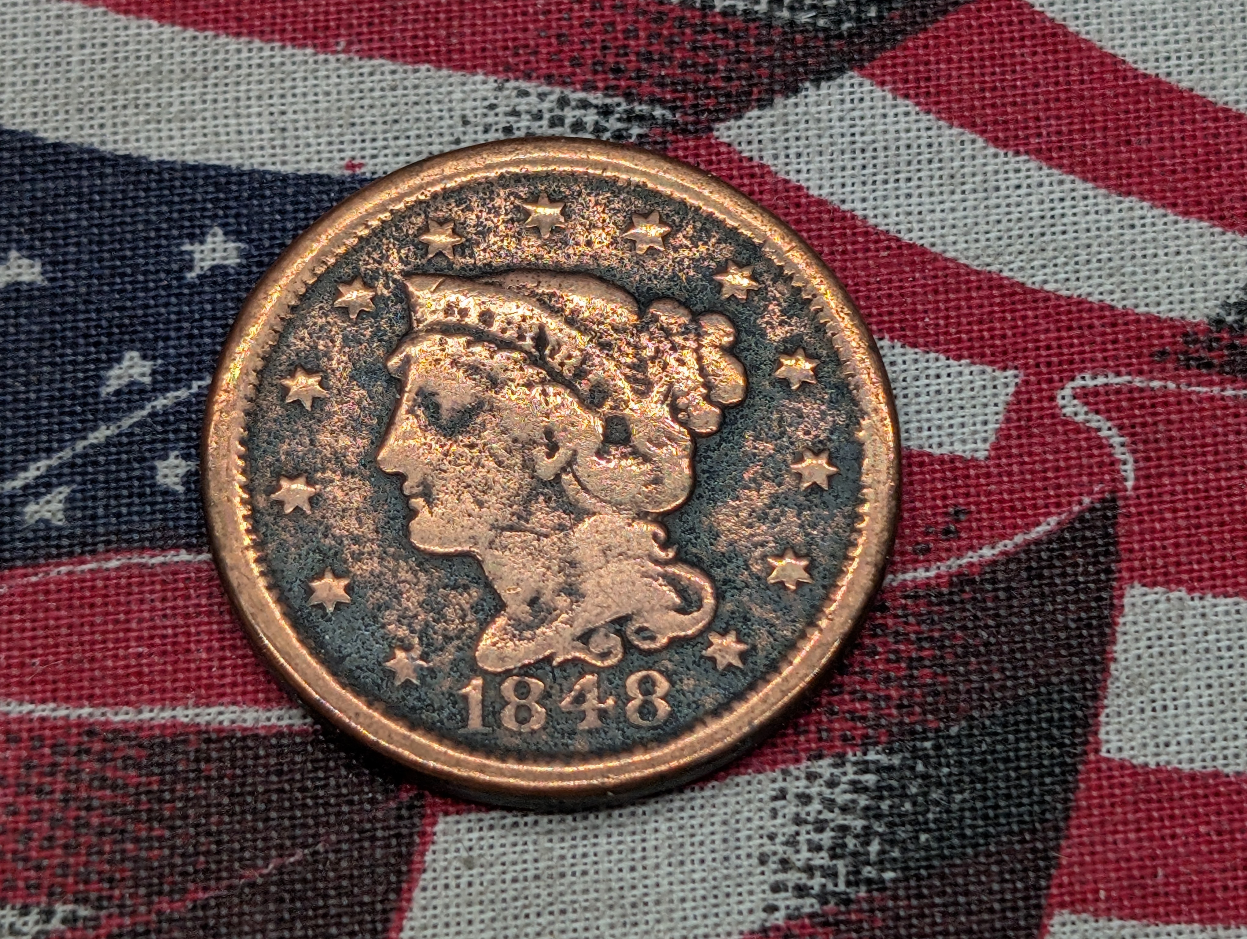1848 Braided Hair Large Cent