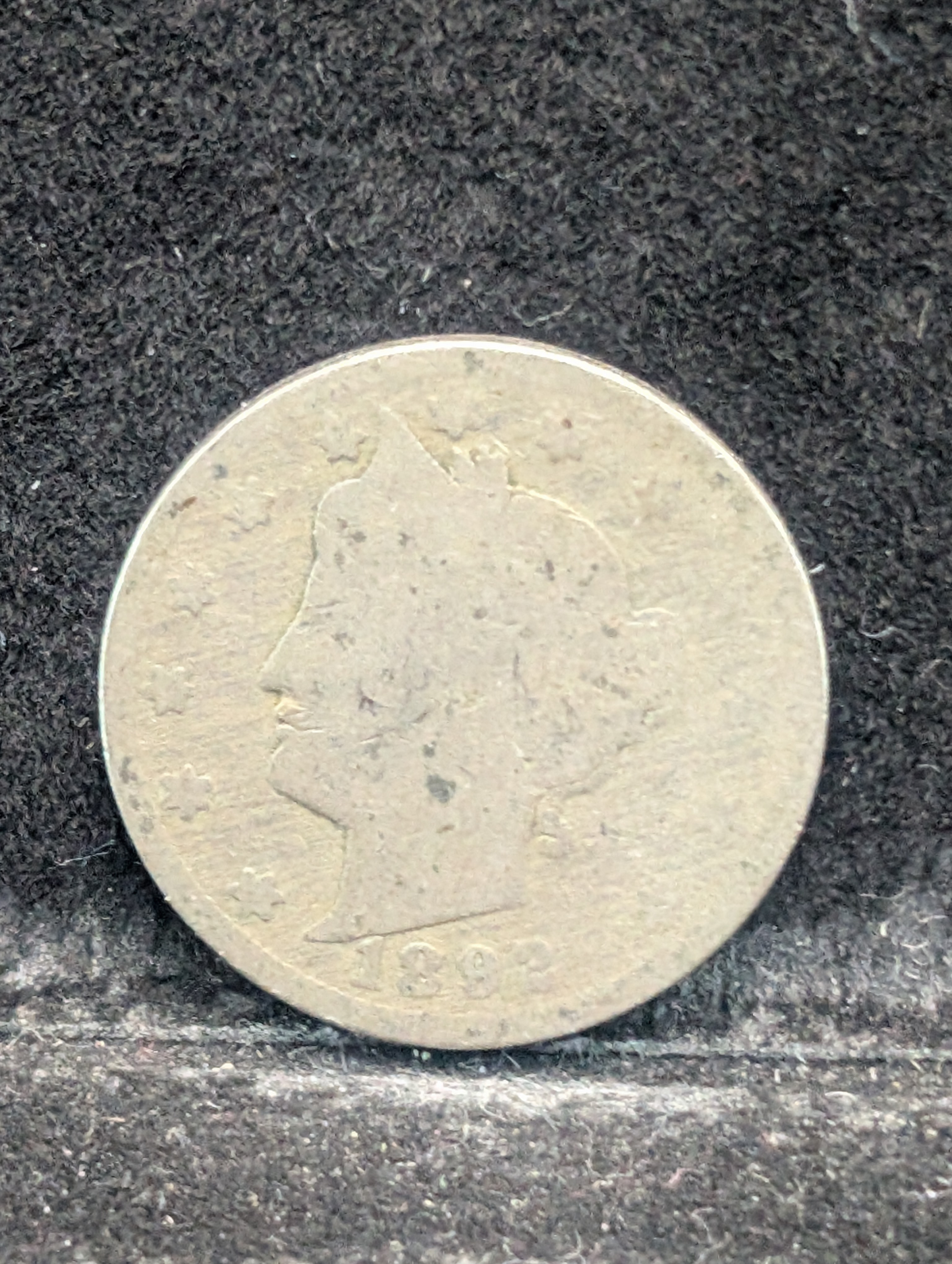 (2) 1892 Liberty Head V Nickels - 134 Years Old!