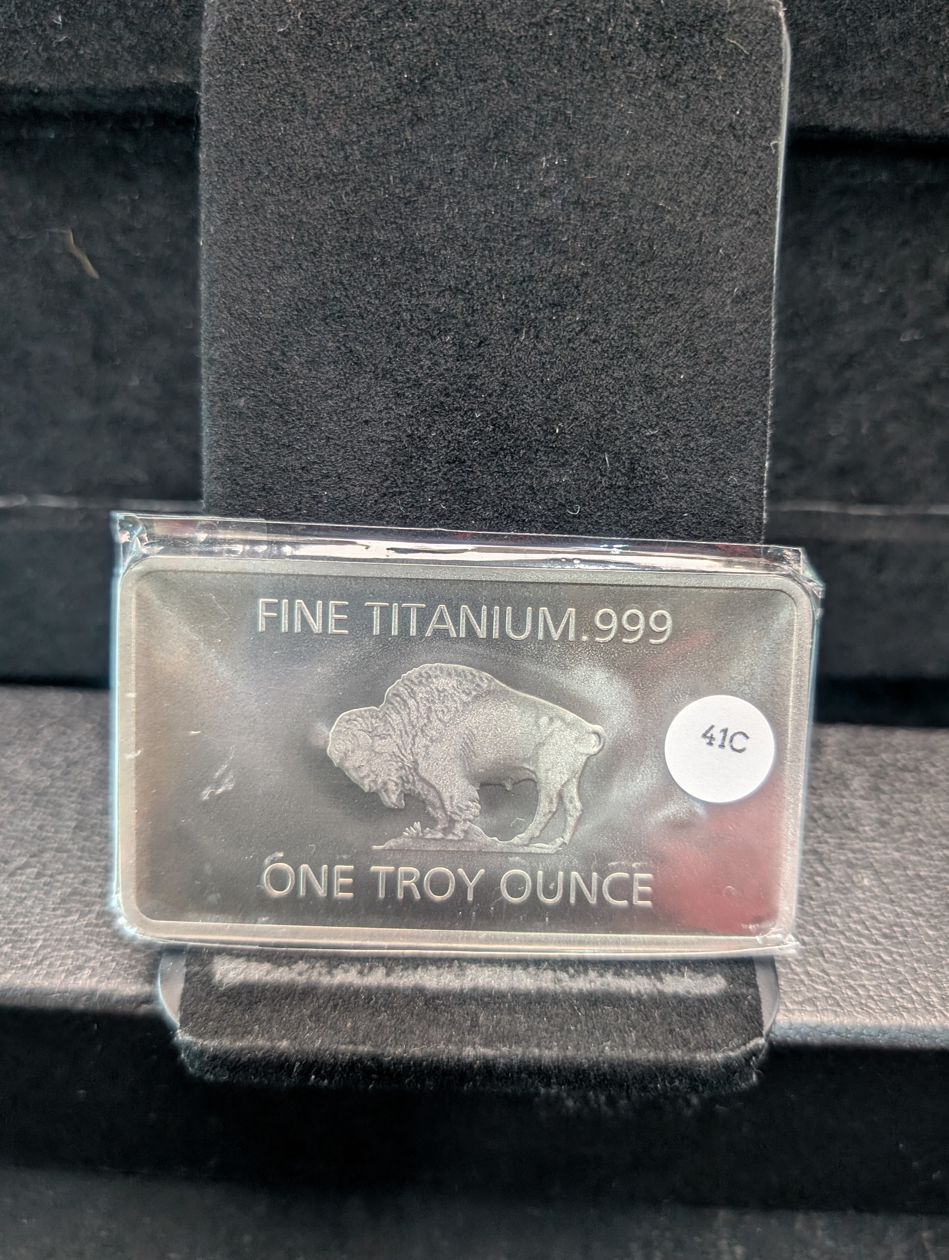 1 Troy Ounce .999 Pure Titanium Buffalo Bullion Bar
