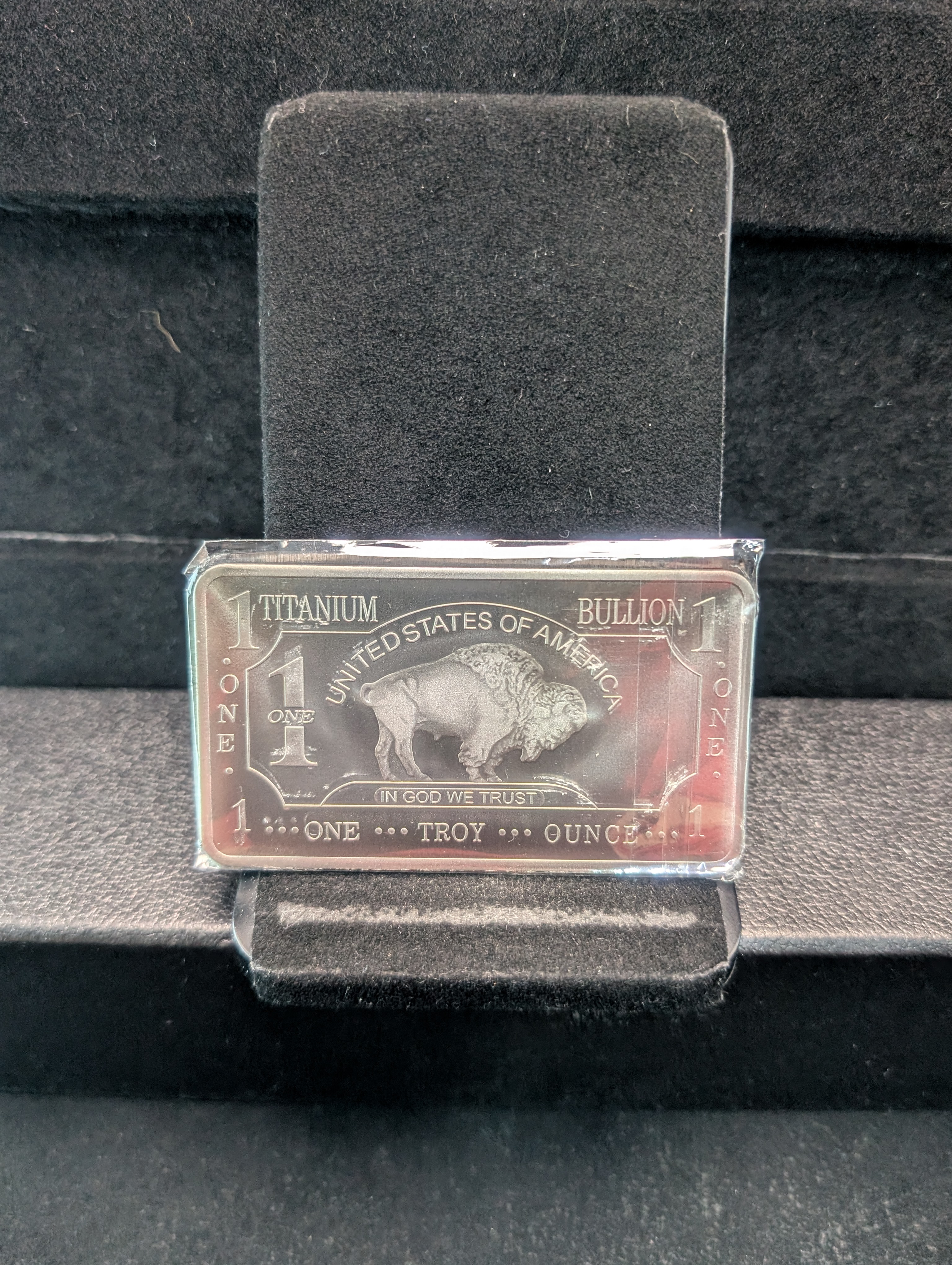1 Troy Ounce .999 Pure Titanium Buffalo Bullion Bar
