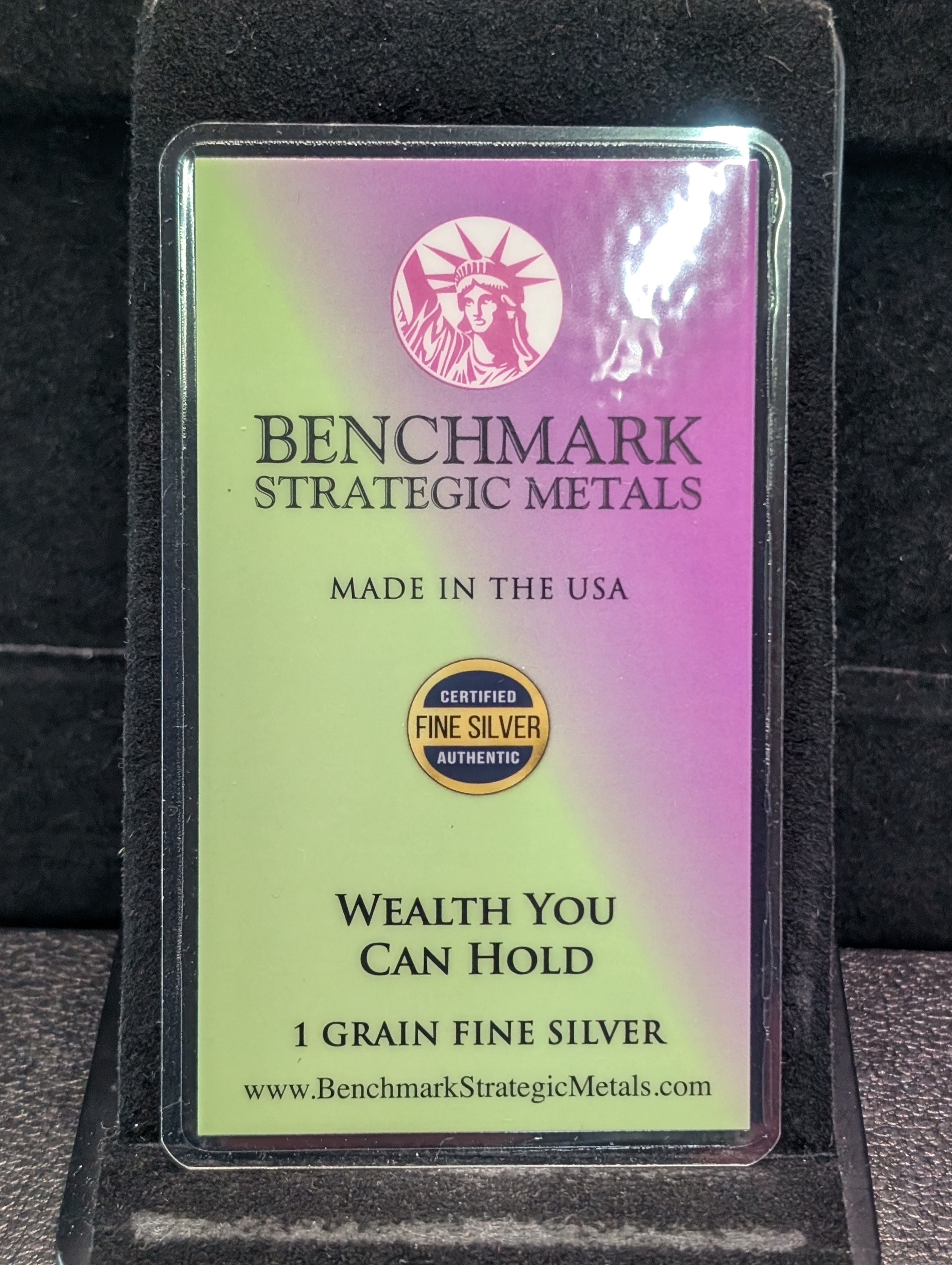 .999 Silver 1 Grain, Wealth You Can Hold, Sealed