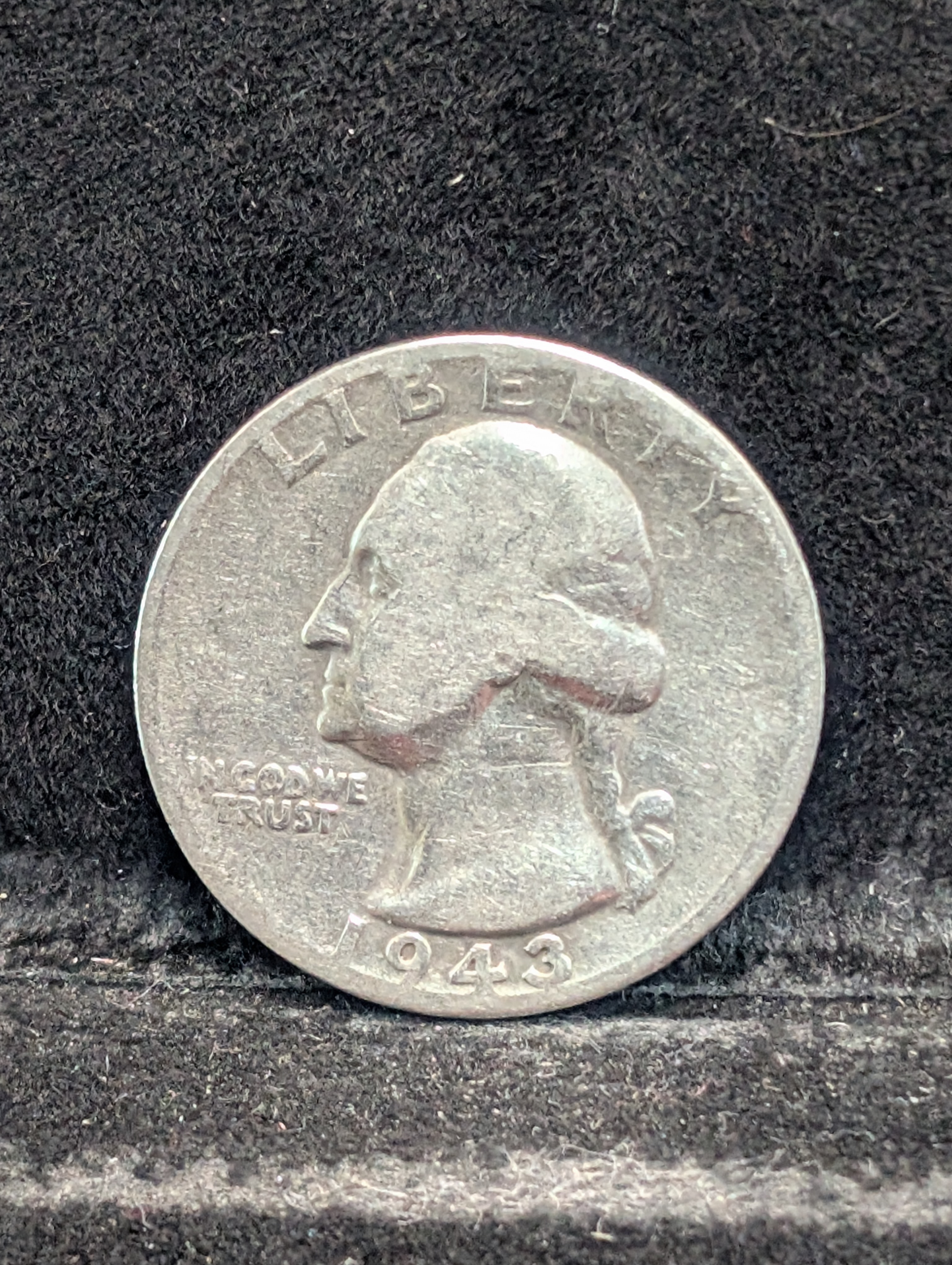 1943-P (WWII ERA) 90% Silver Washington Quarter - 83 Years old