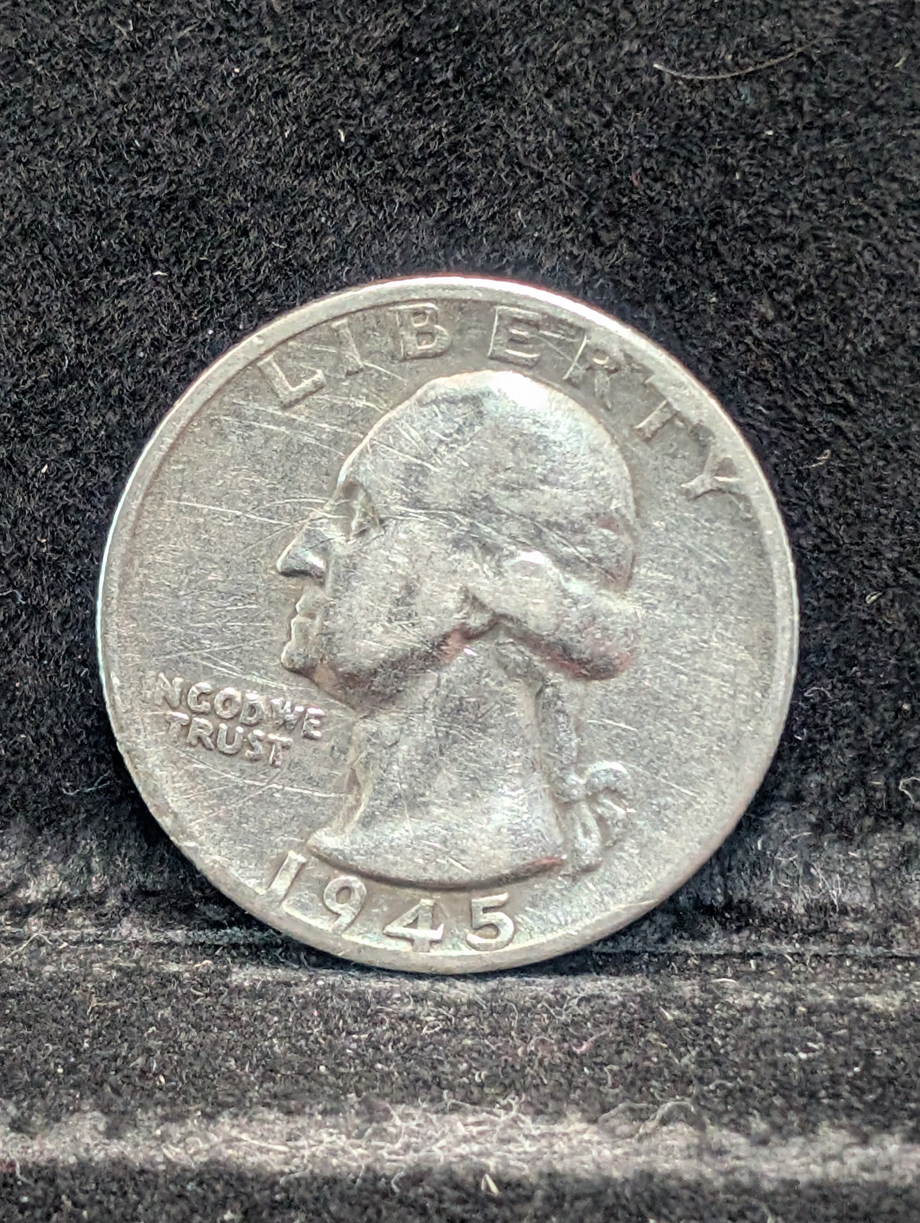1945-S (WWII ERA) 90% Silver Washington Quarter - 81 Years old