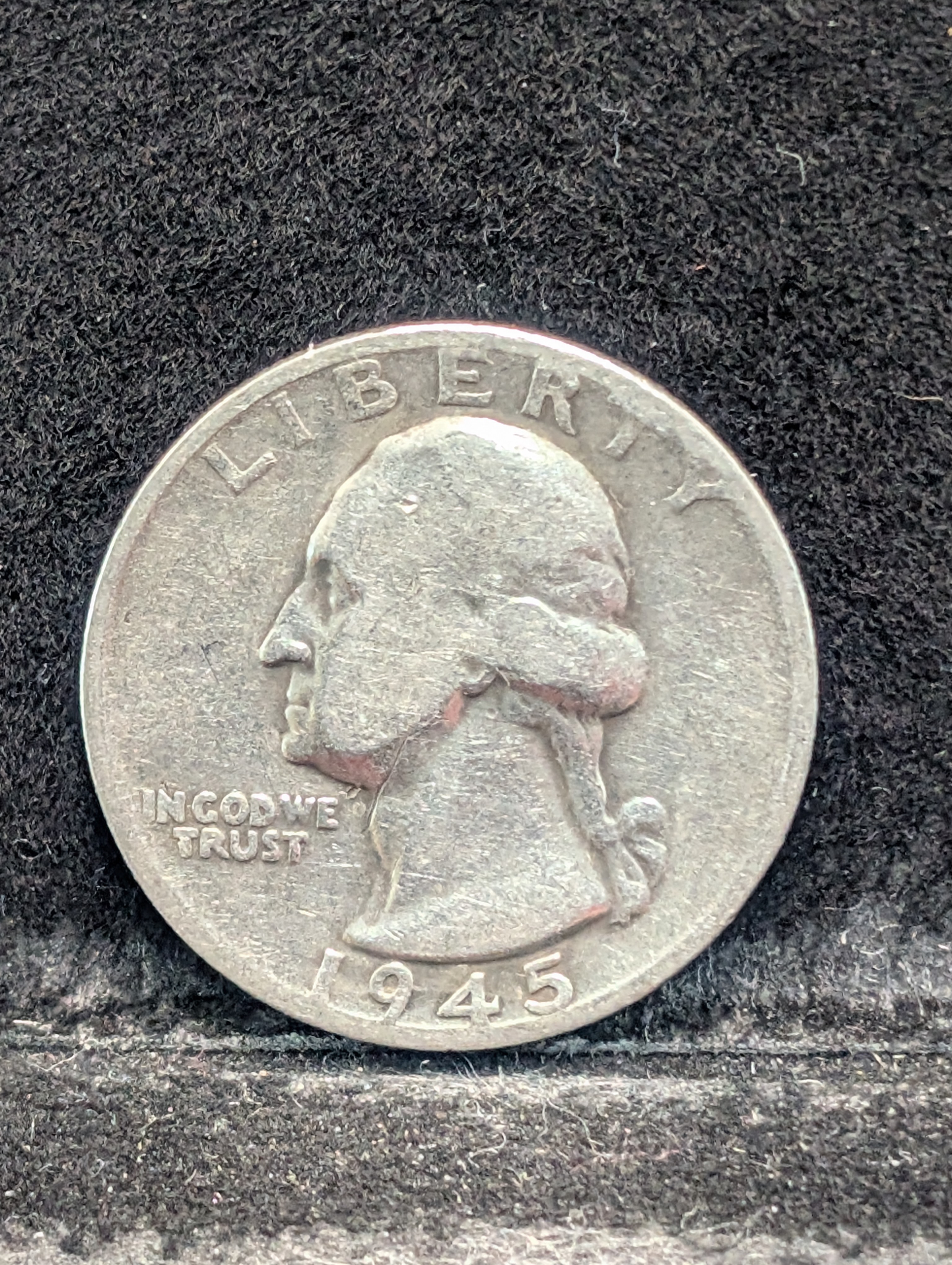 1945-S (WWII ERA) 90% Silver Washington Quarter - 81 Years old