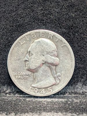 1945-S (WWII ERA) 90% Silver Washington Quarter - 81 Years old Condition PLEASE NOTE Some coins 