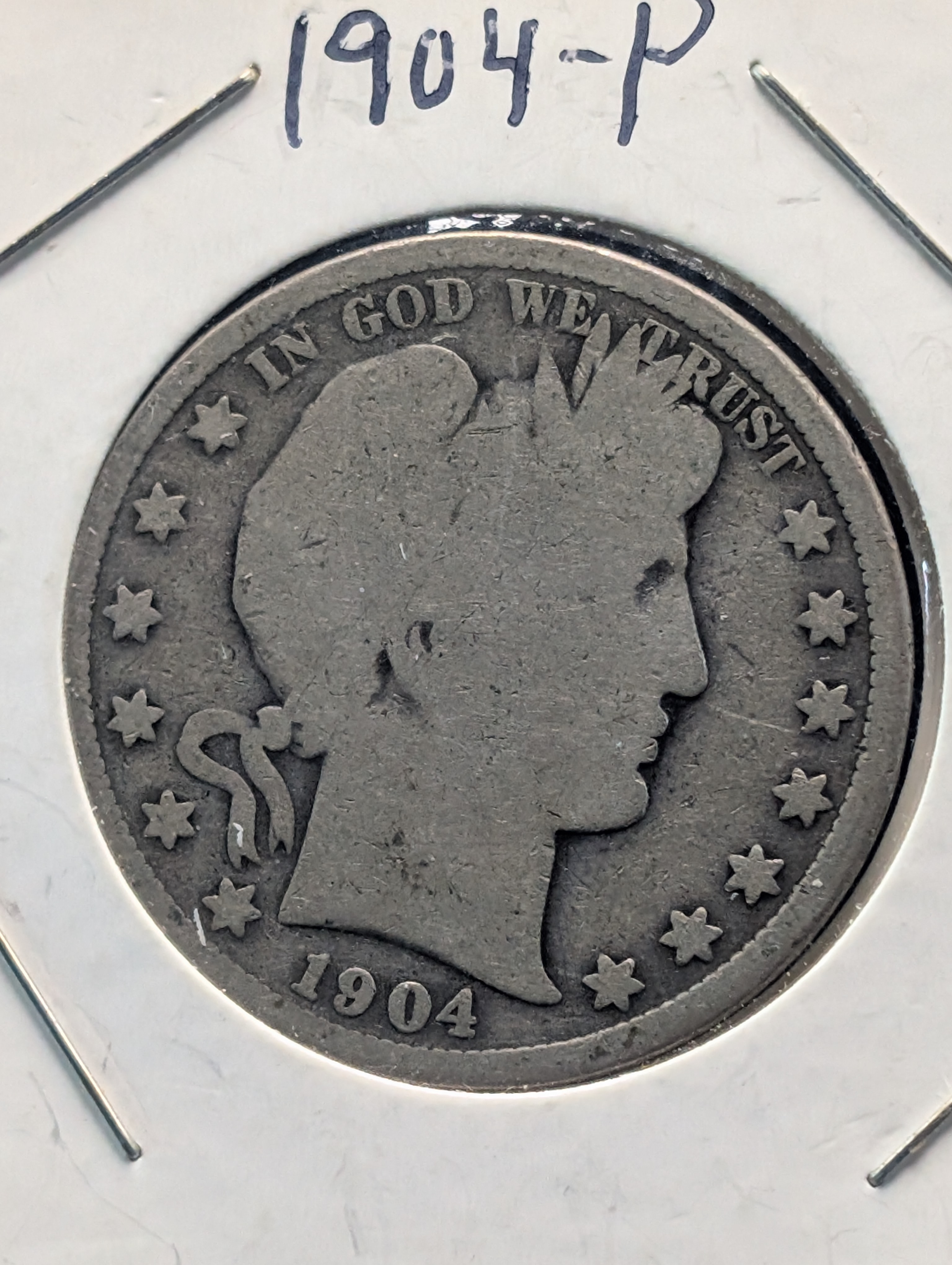 1904-P Barber Half Dollar, 90% Silver