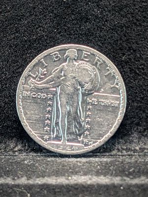 1924-P Standing Liberty Quarter, 90% Silver Condition PLEASE NOTE Some coins may have a grade 