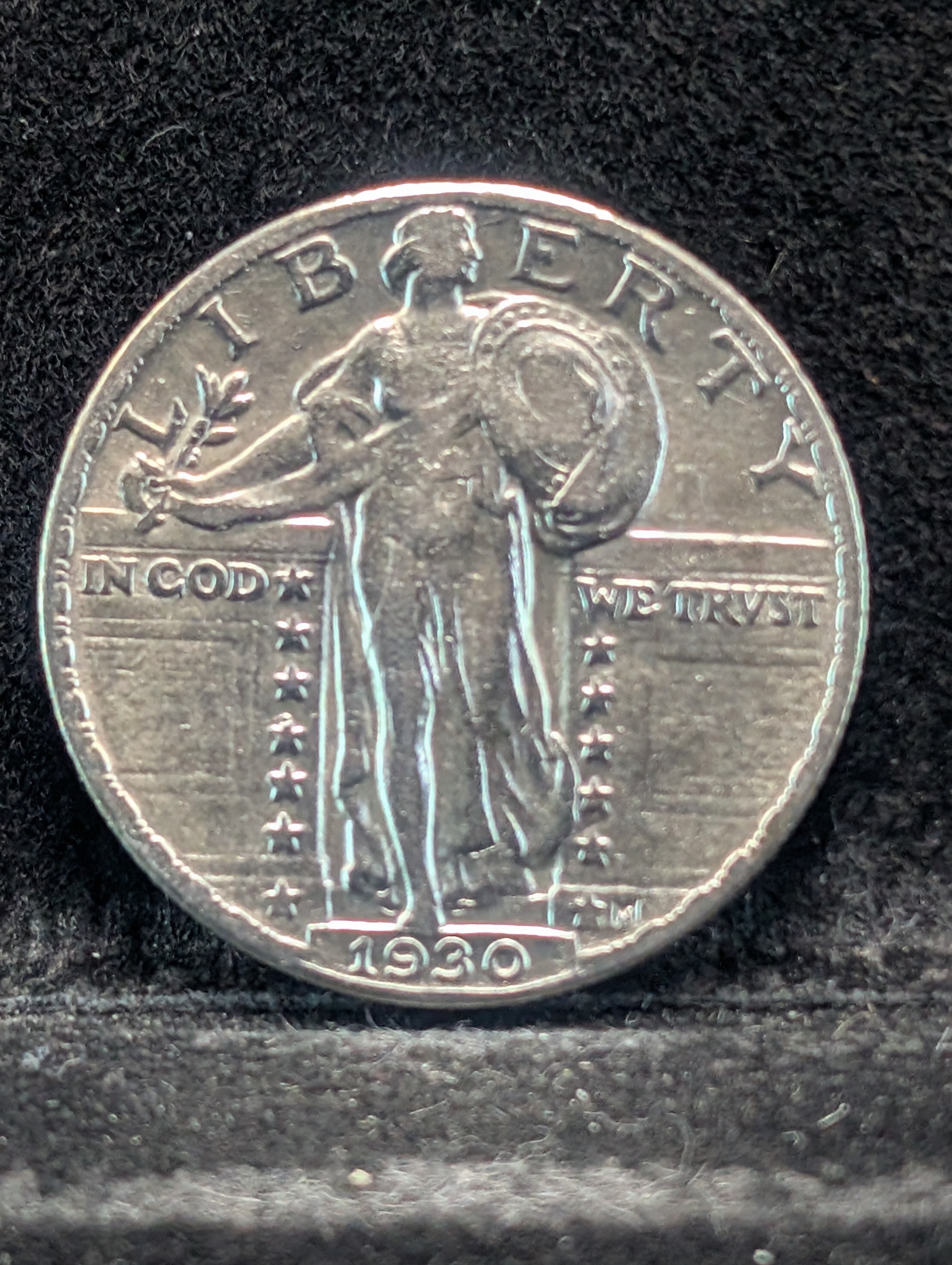1930-P Standing Liberty Quarter, 90% Silver