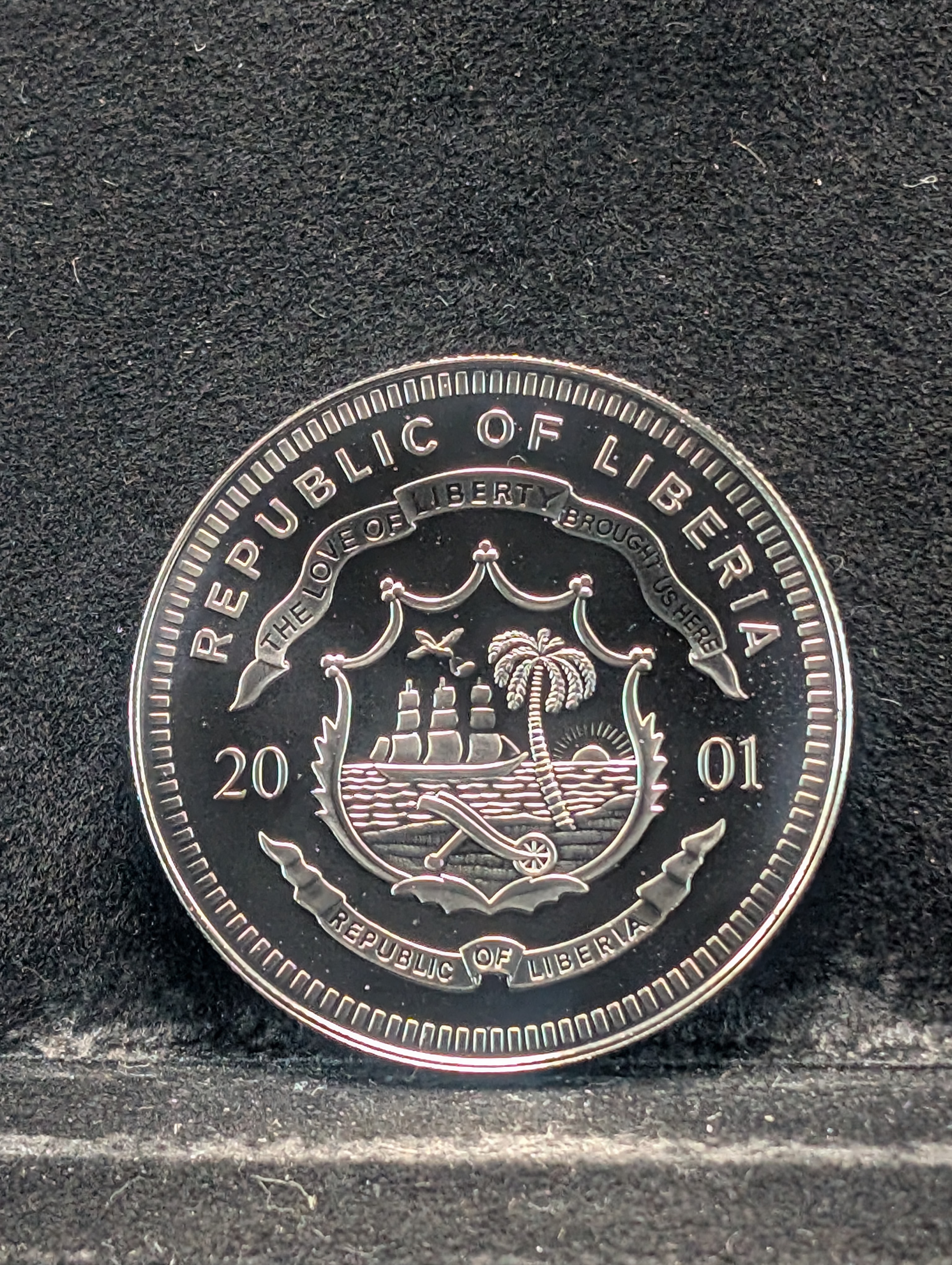 2001 Republic of Liberia Five Dollar Coin