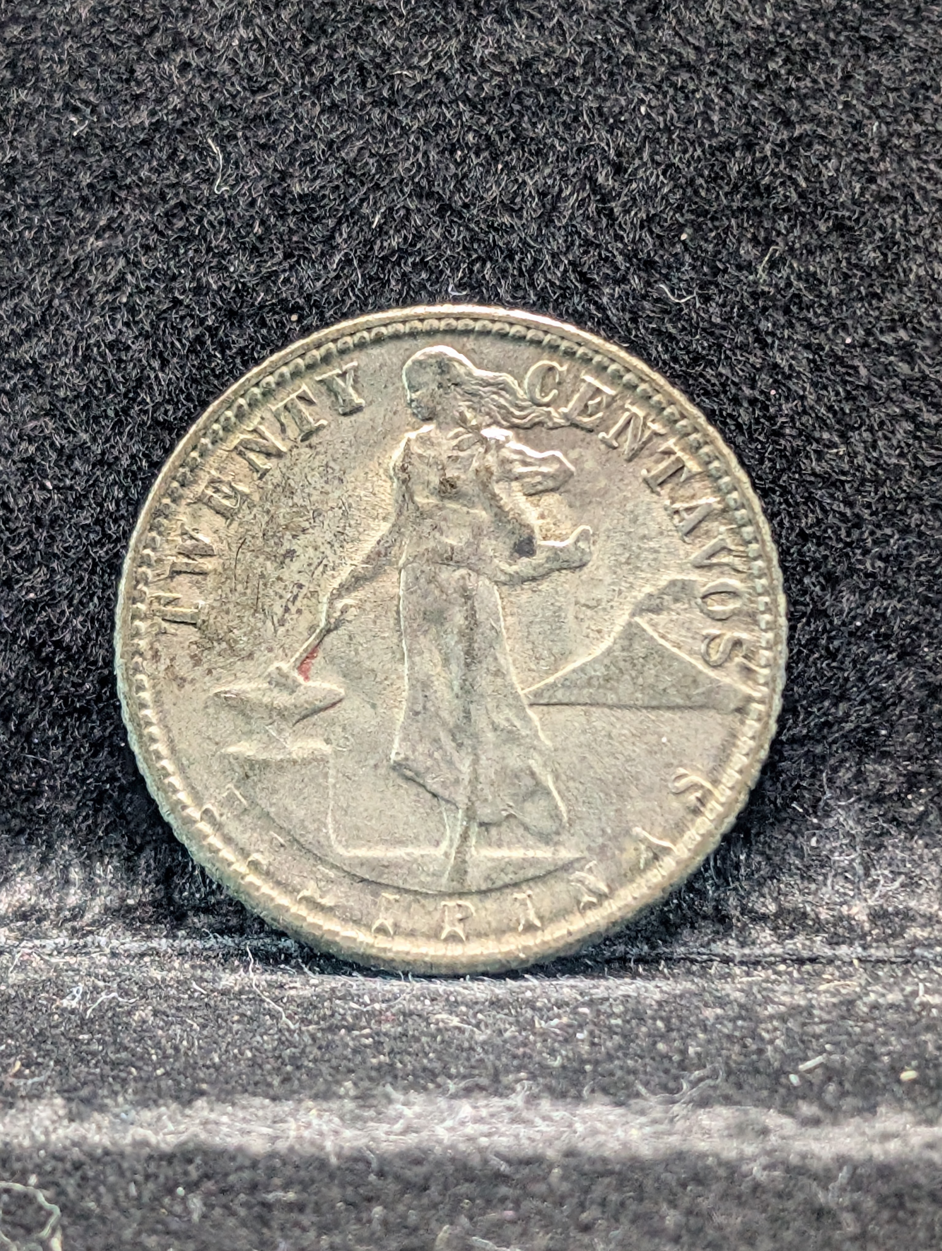 1945-D Philippines Twenty Centavos, 75% Silver, 4g