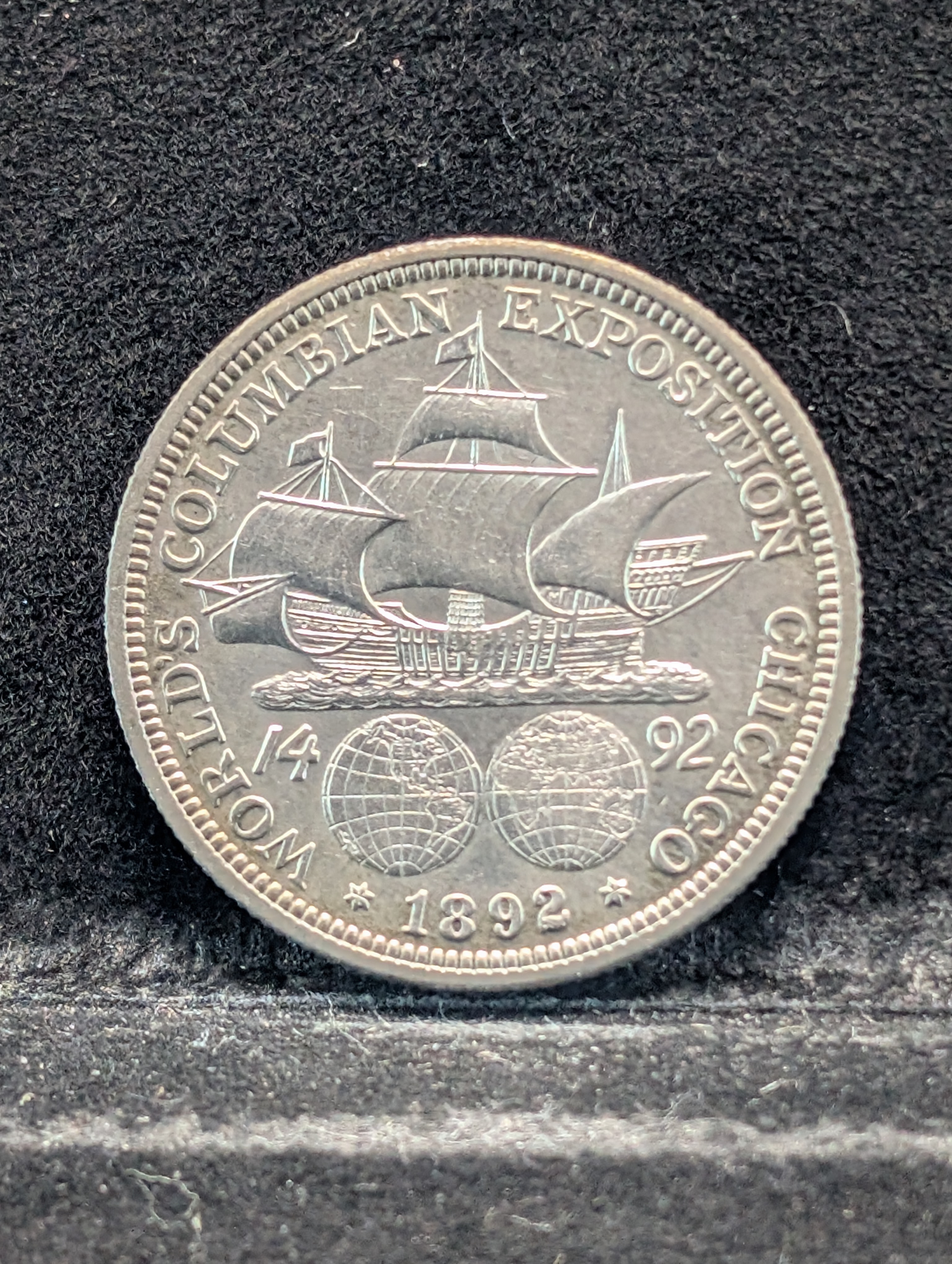 1892 Columbian Exposition Half Dollar, 90% Silver