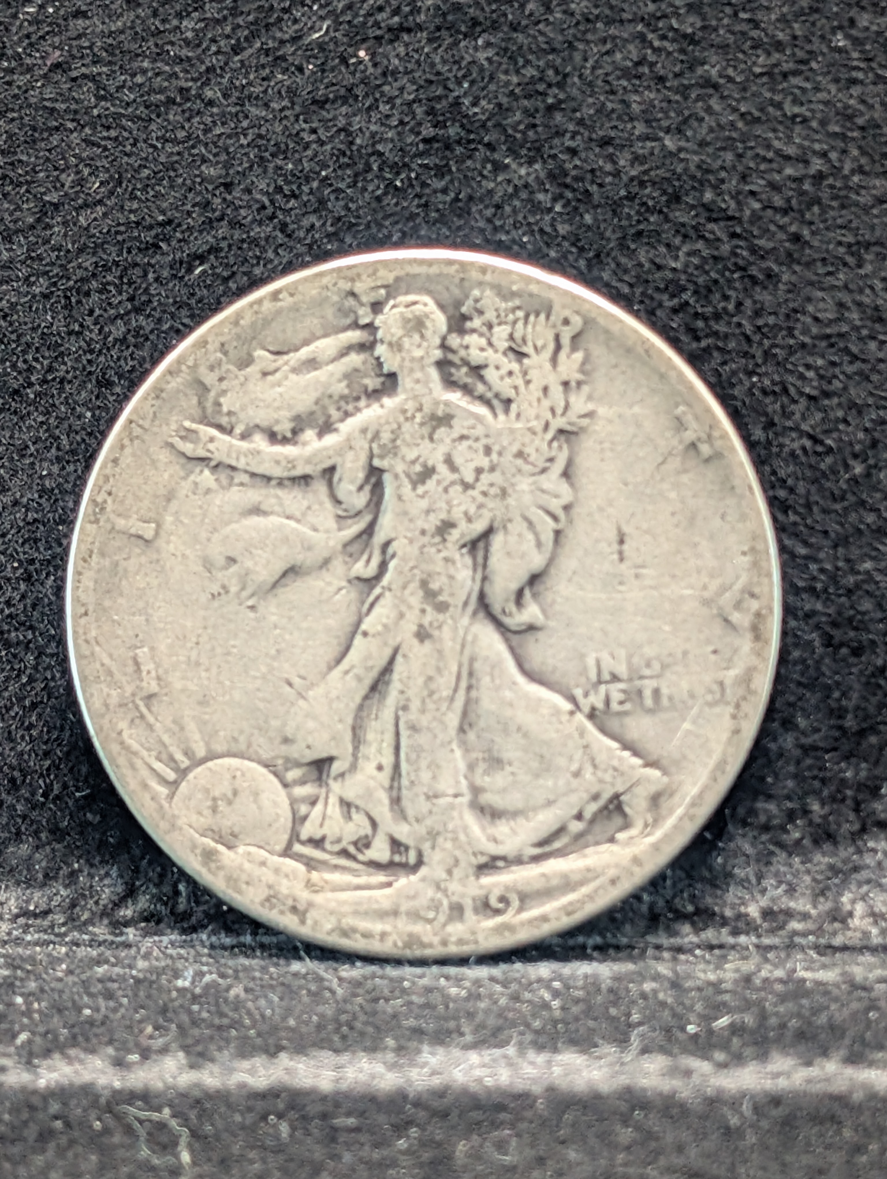 1919-S Walking Liberty Half Dollar, 90% Silver