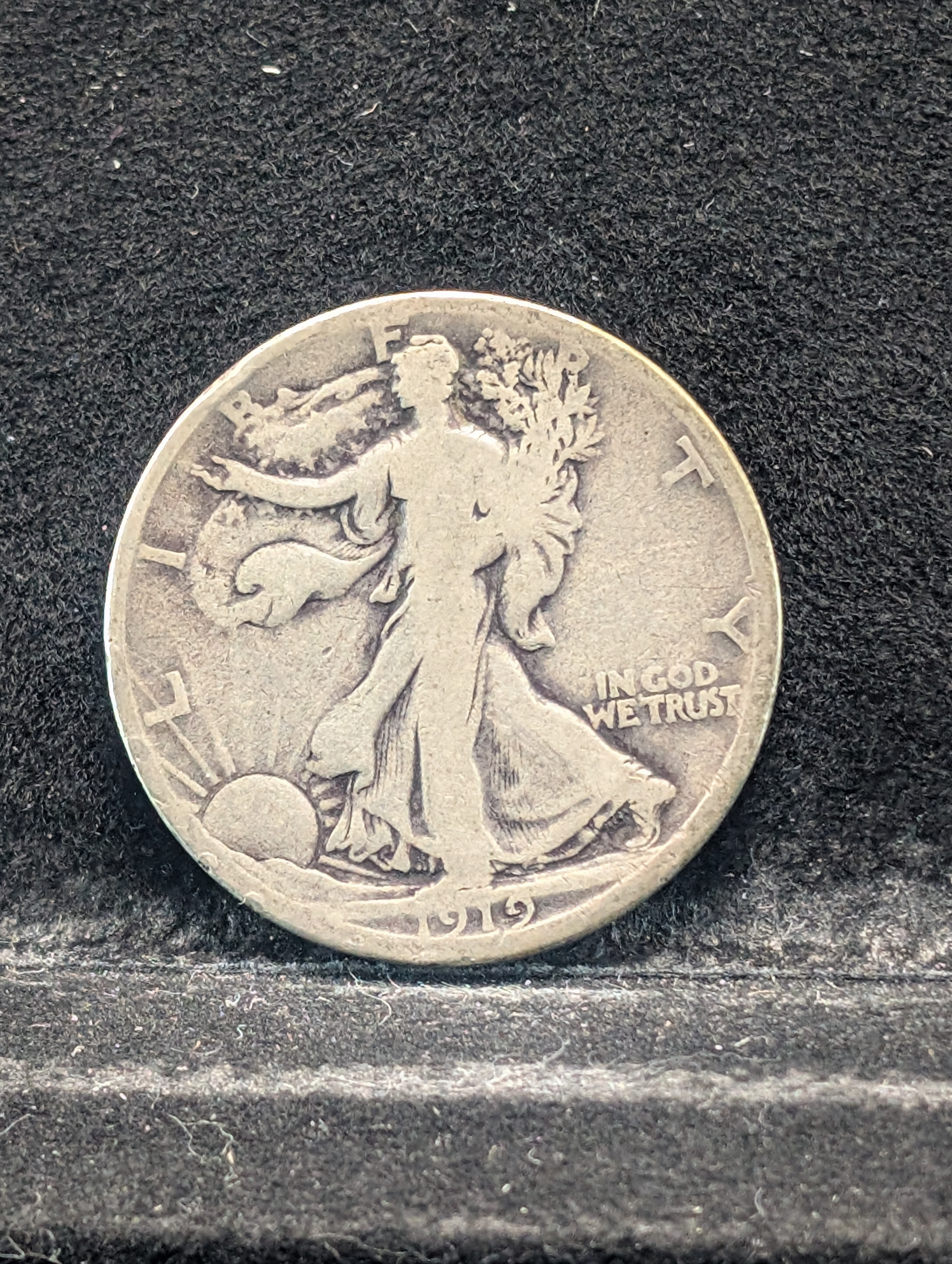 1919-D Walking Liberty Half Dollar, 90% Silver