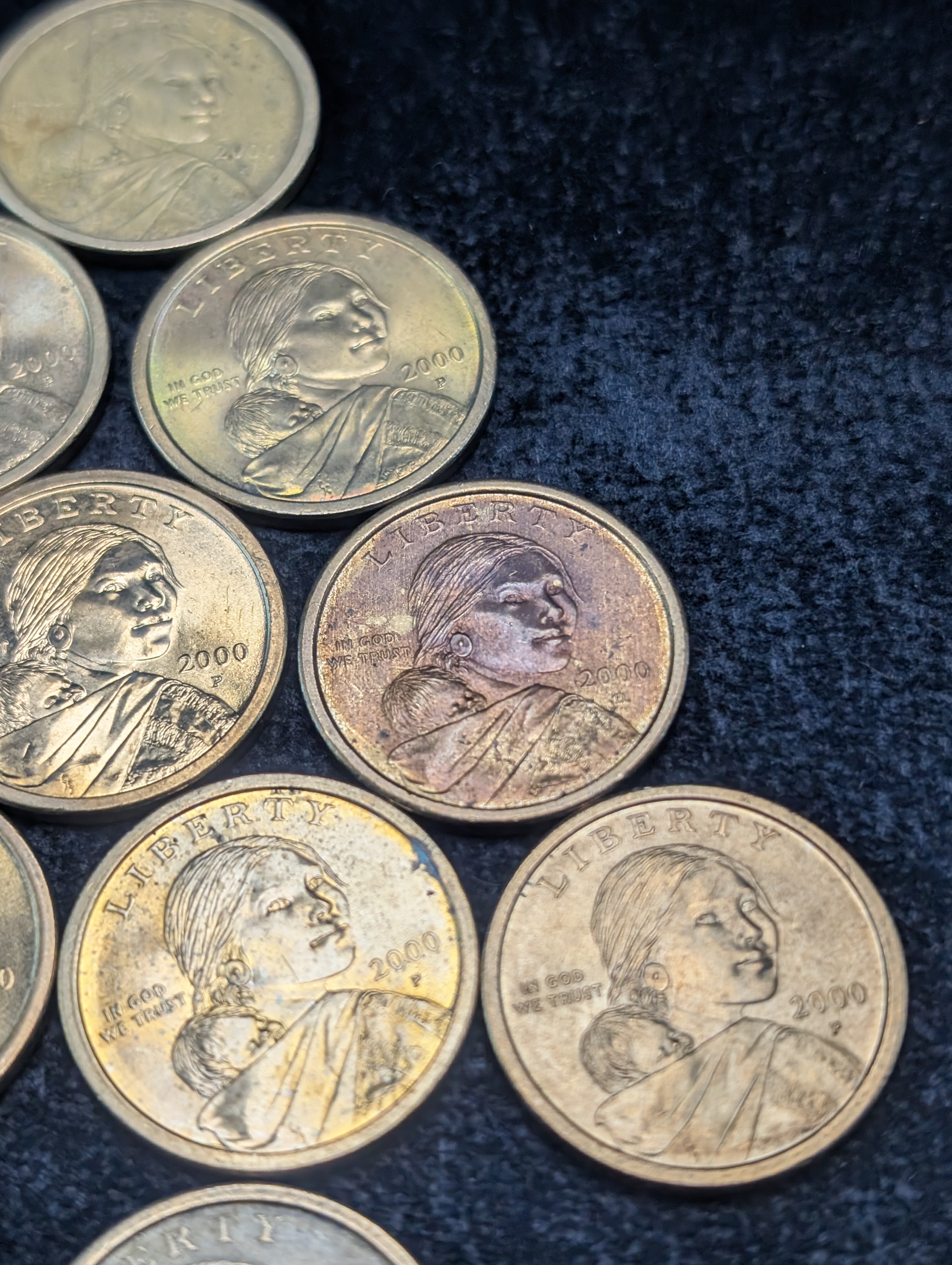 (9) 2000-P & (3) 2000-D Sacagawea One Dollar Coins