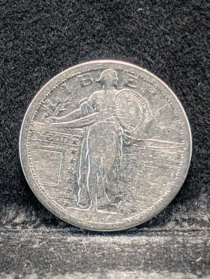 1917-P Standing Liberty Quarter Type 2 Bare Breast Type, 90% Silver Condition PLEASE NOTE Some 