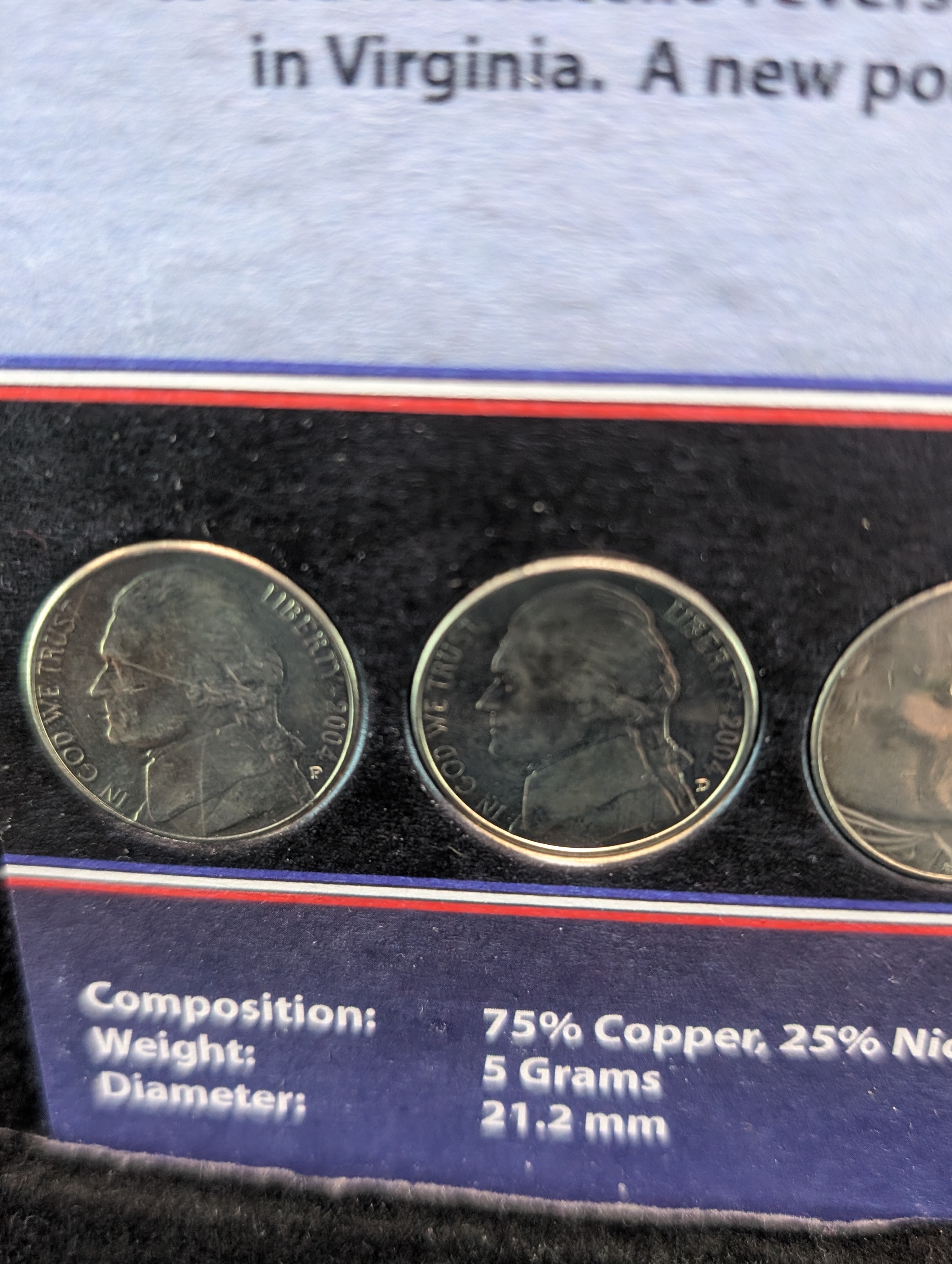 2004-2006 Westward Journey Jefferson Nickels, Key U.S. Coins With COA