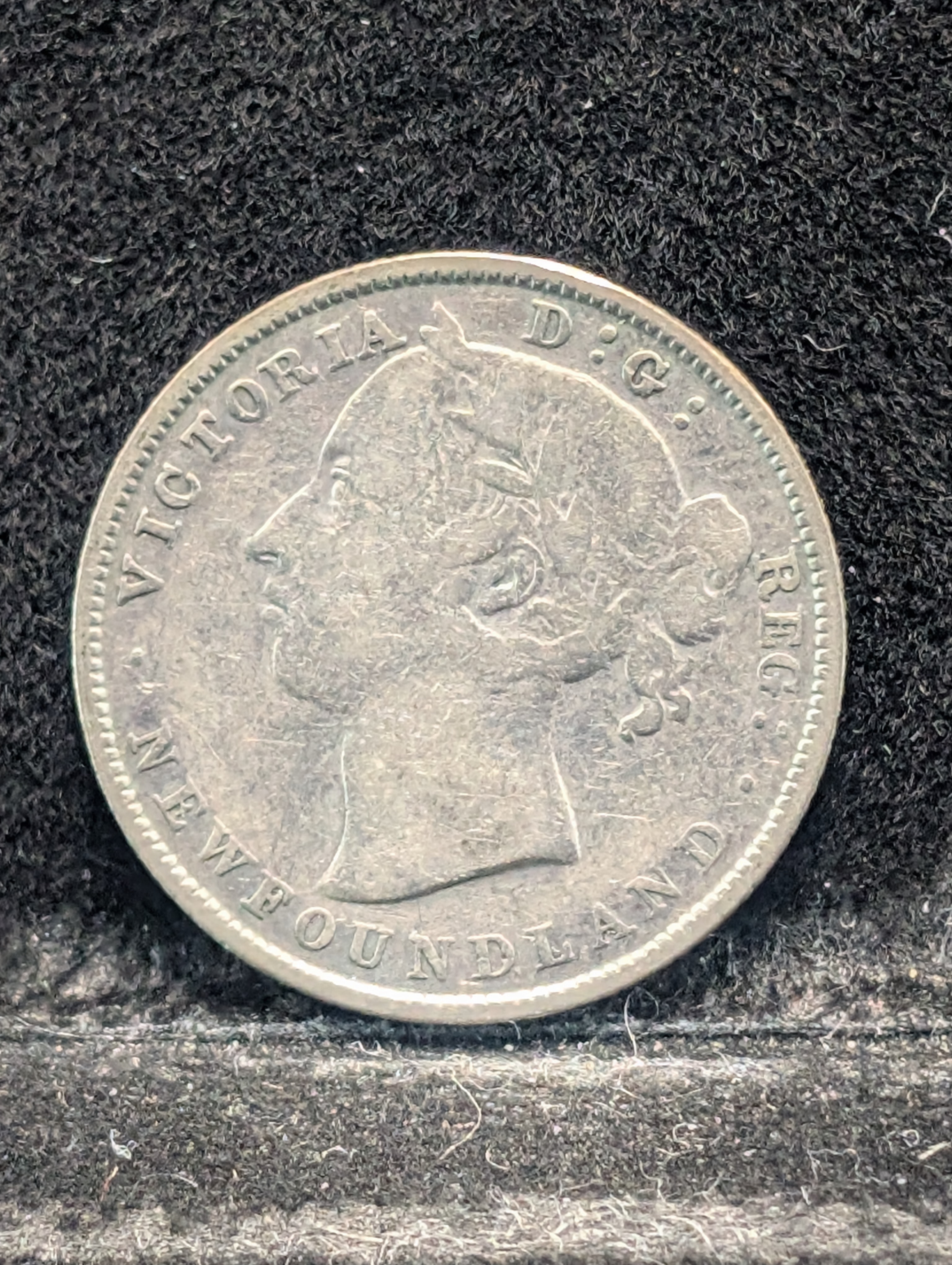 1896 Newfoundland 20 Cents Coin, 92.5% Silver 4-7g, Books for $80 in Good