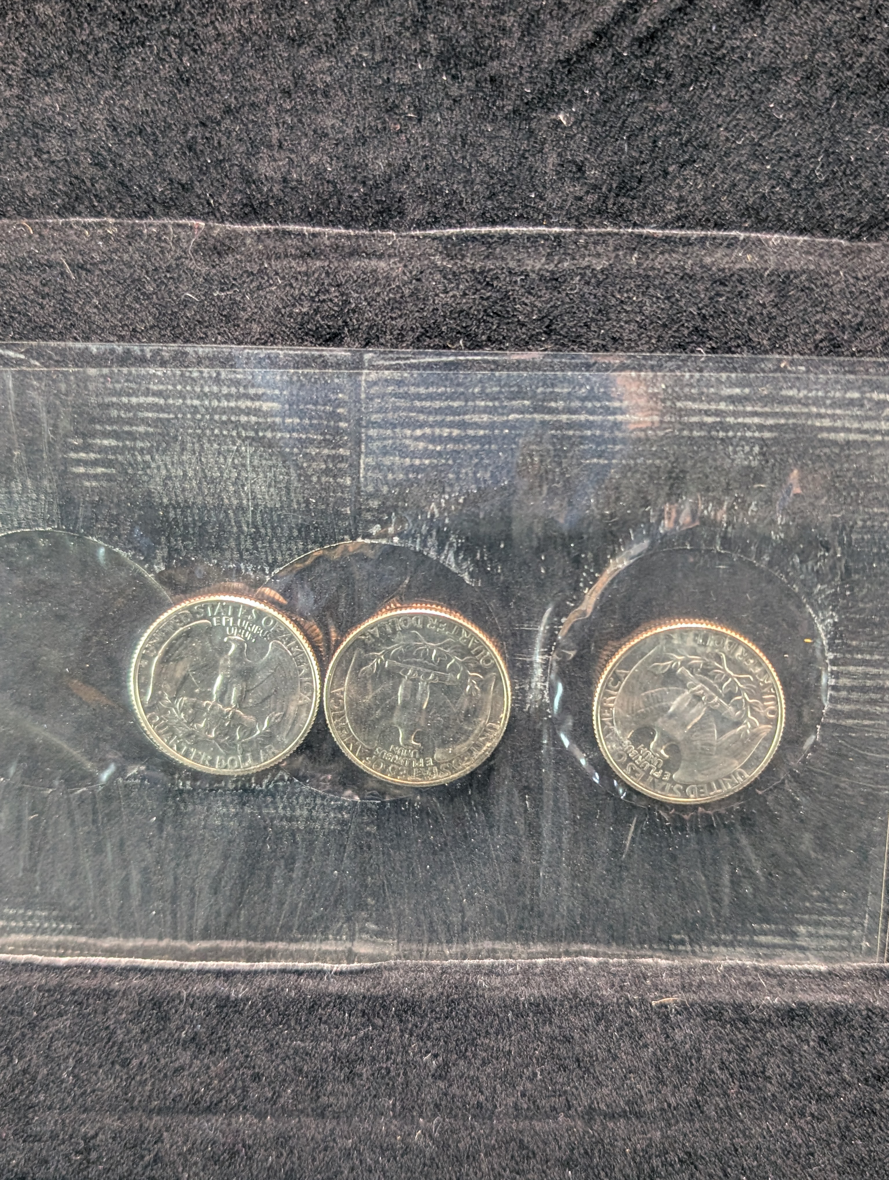 1965, 1966, & 1967 George Washington Quarter Collection Special Mint Set Coins In OGP