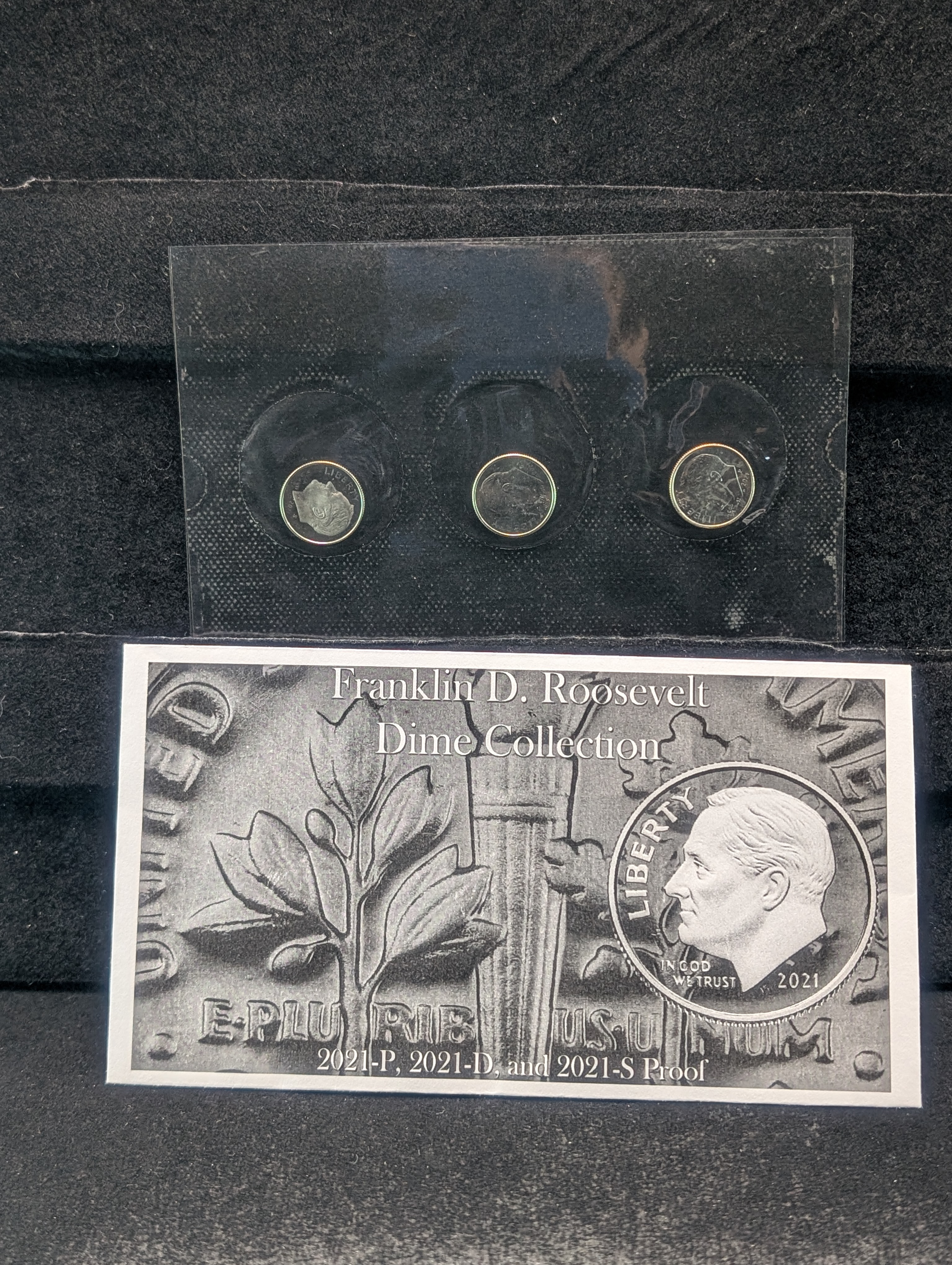 2021-P, 2021-D, & 2021-S Proof Roosevelt Dime Collection In OGP