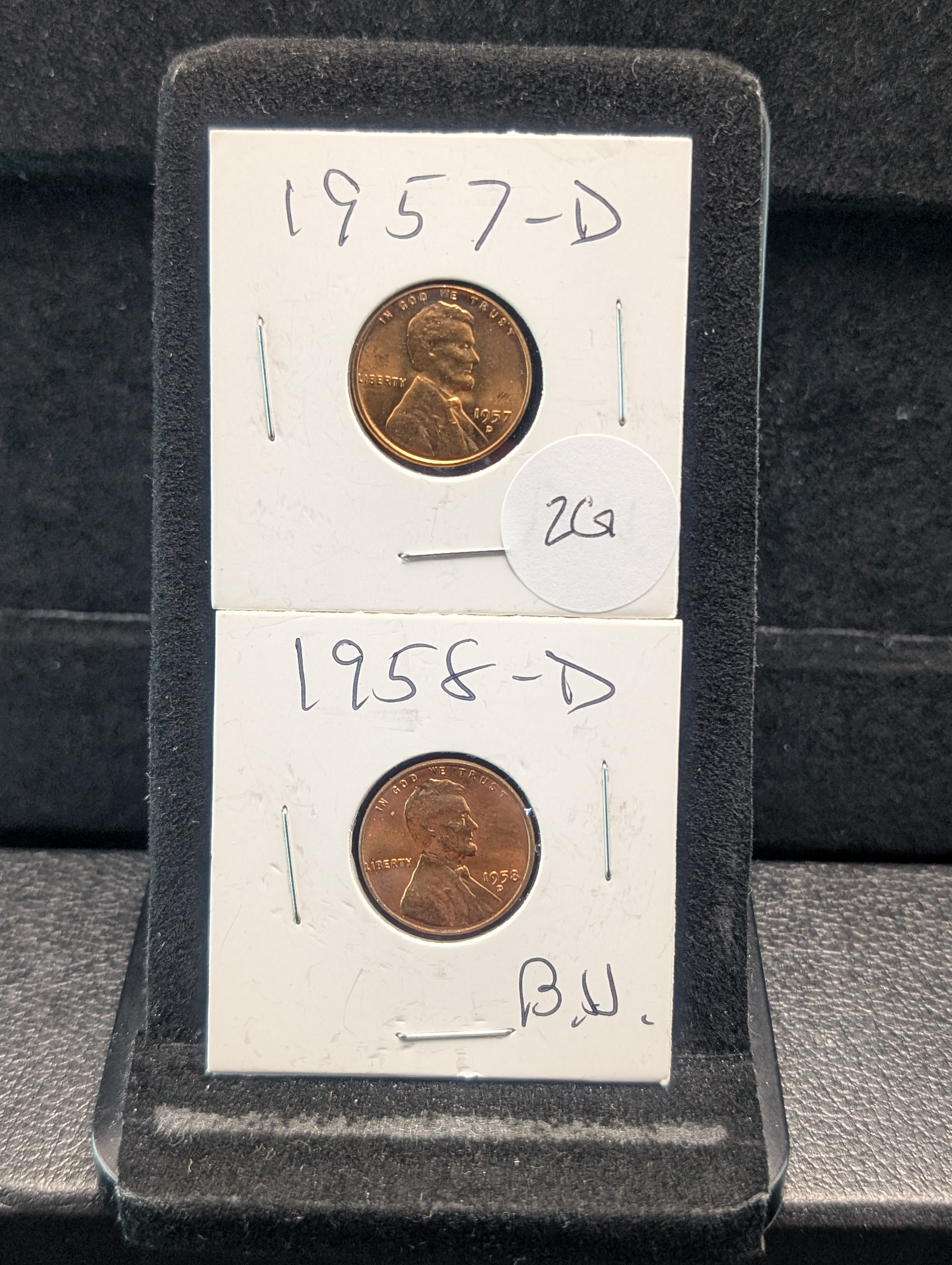 1957-D & 1958-D Lincoln Wheat Cents