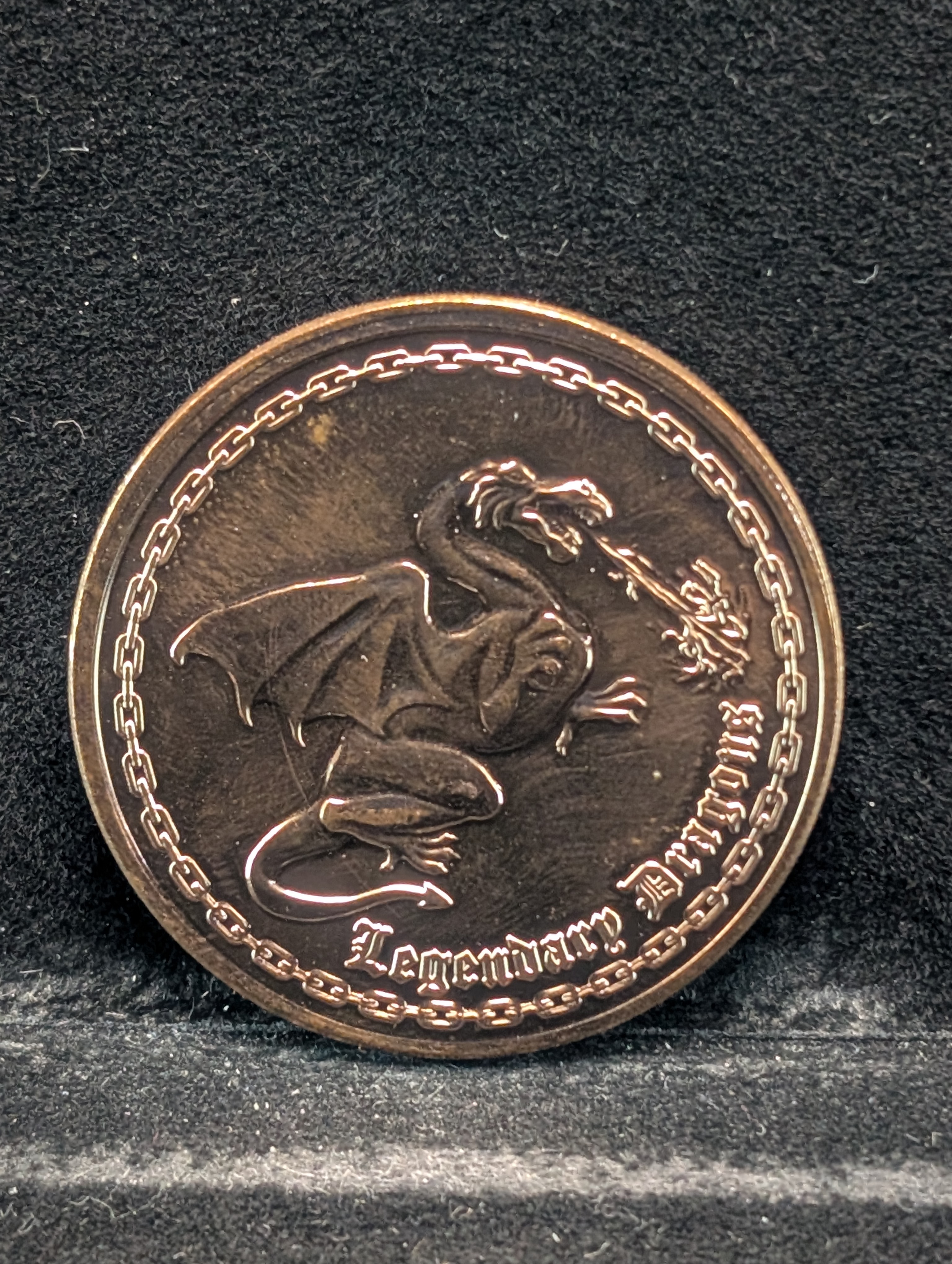 Legendary Dragons .999 Fine Copper One Troy Ounce Round