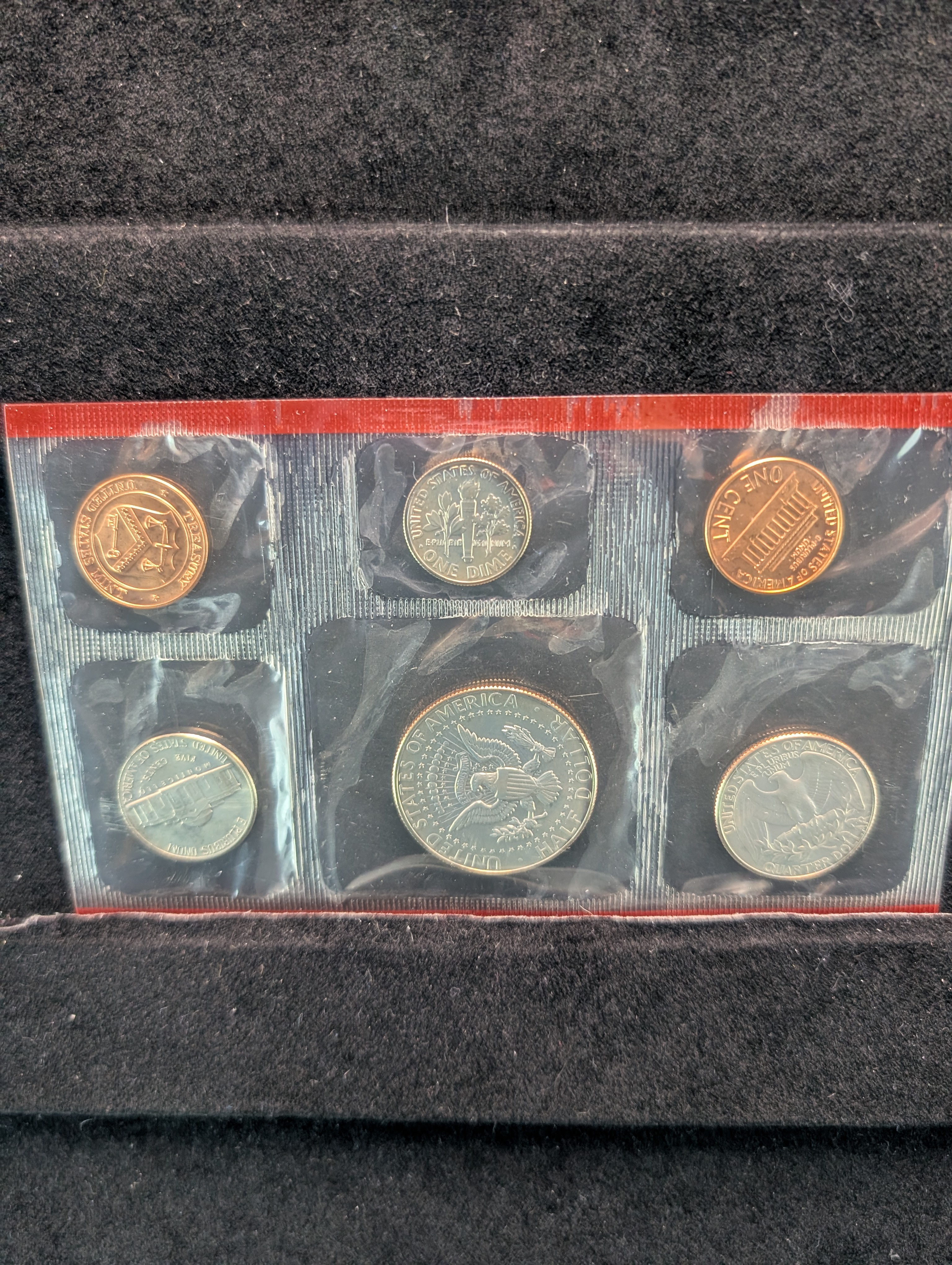1987 P&D US Mint Uncirculated Coin Set; OGP/COA - 10 Coin Set