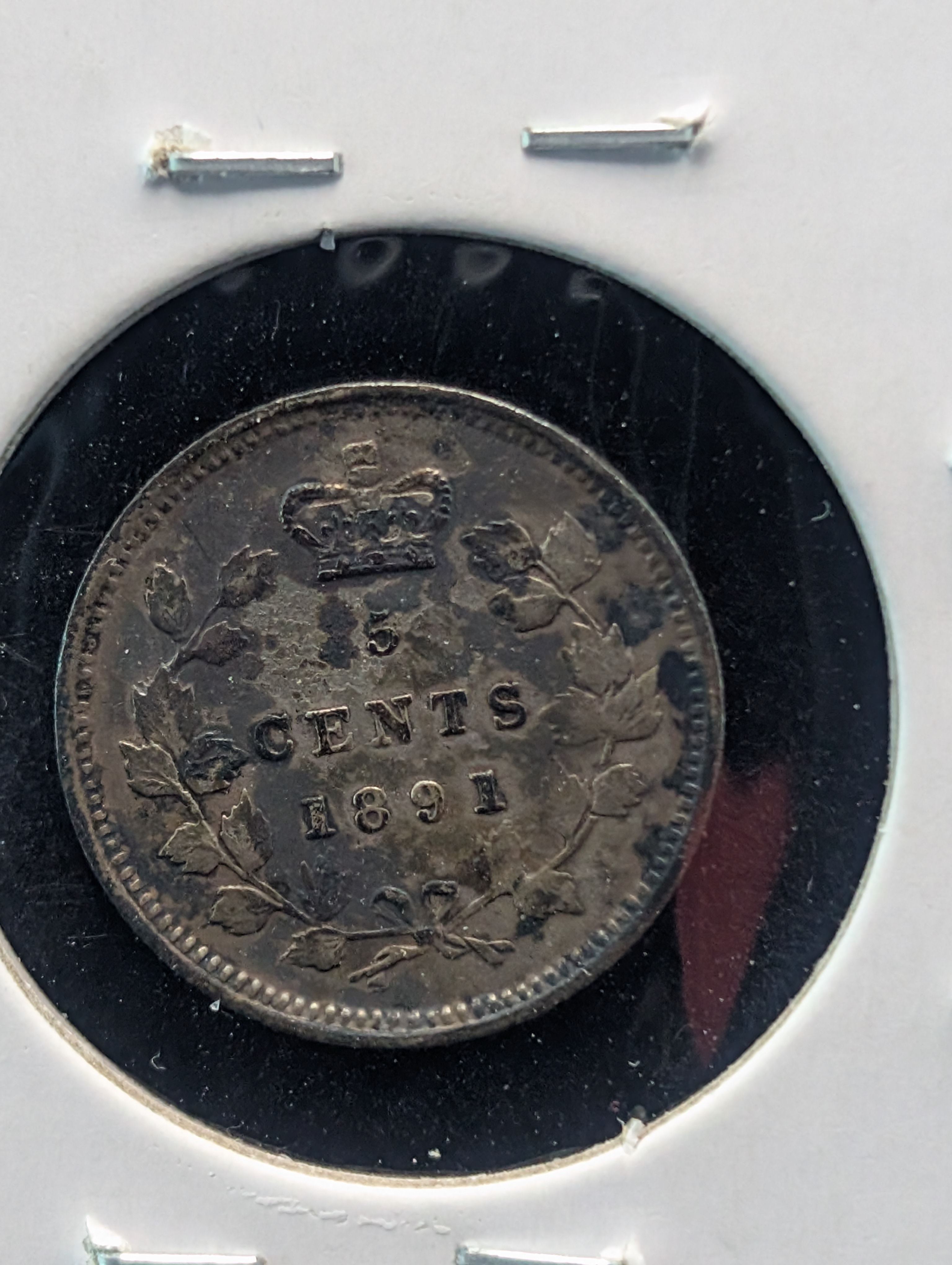 1891 Canada 5c. 92.5% Silver