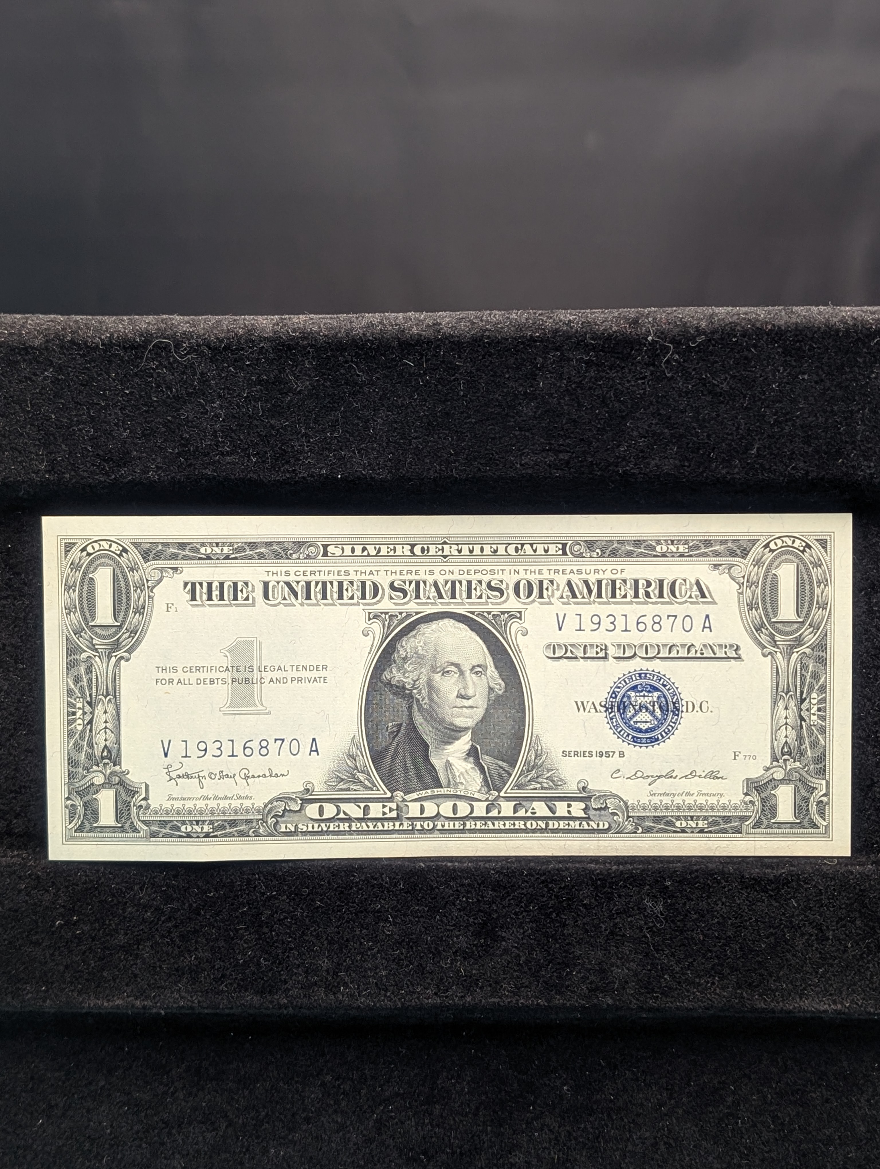 1957-B Series CRISP Blue Seal $1 Silver Certificate