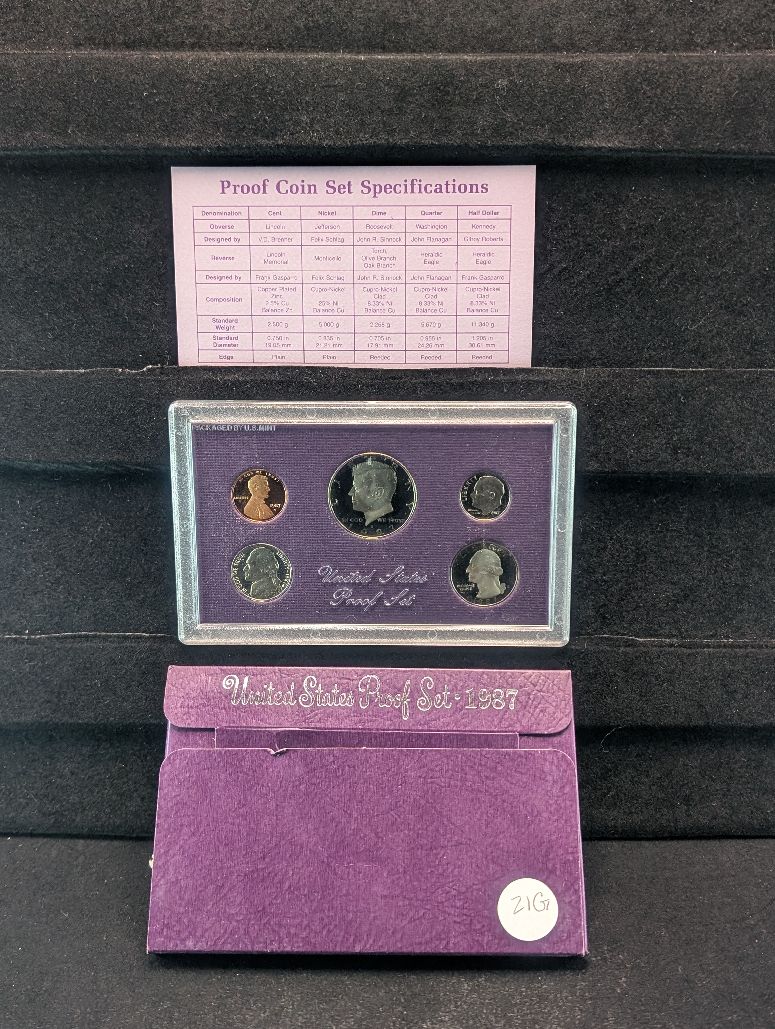 1987-S US Mint Proof Set, OGP