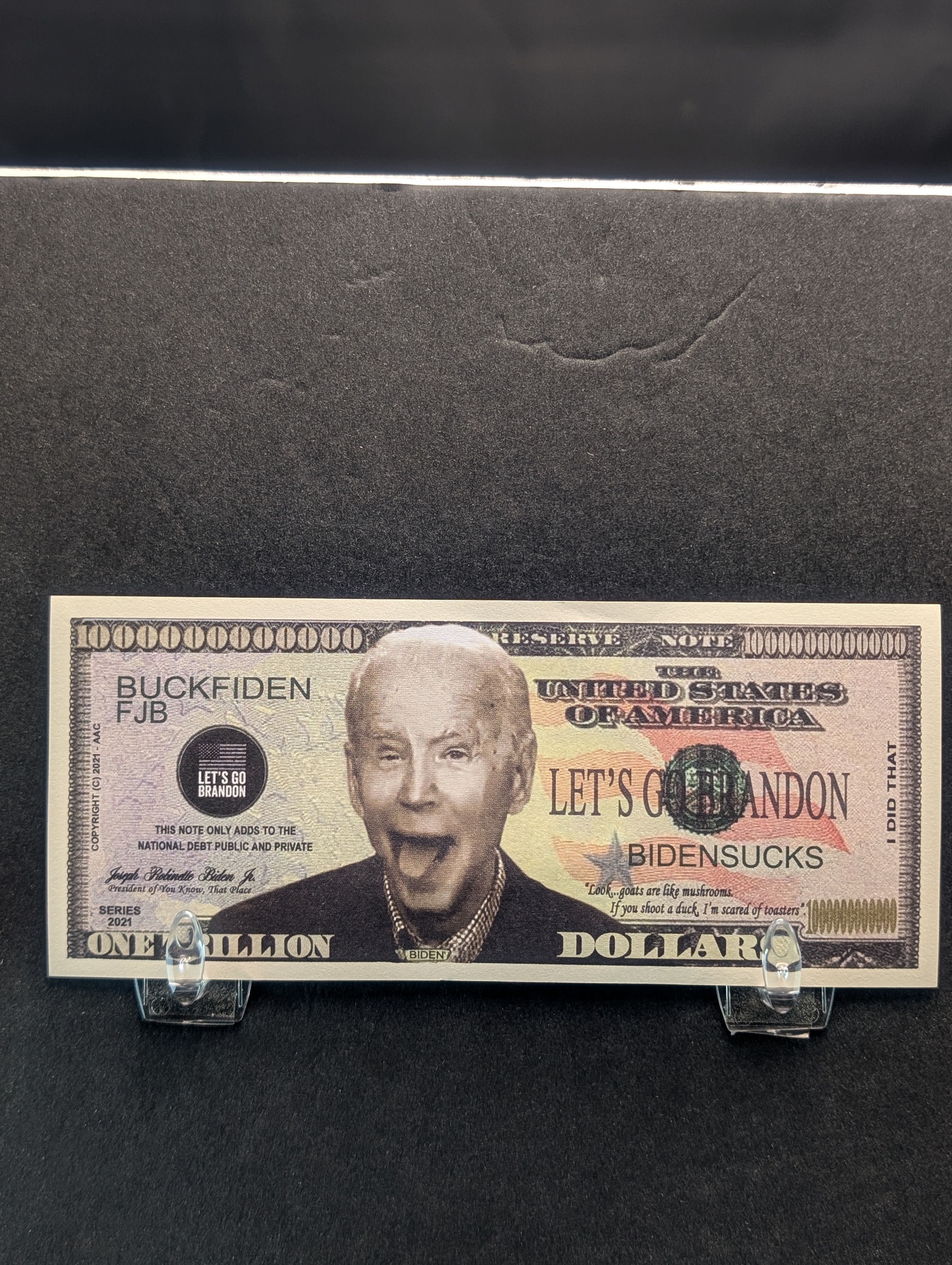 Joe Biden 1 Trillion Dollar Novelty Note